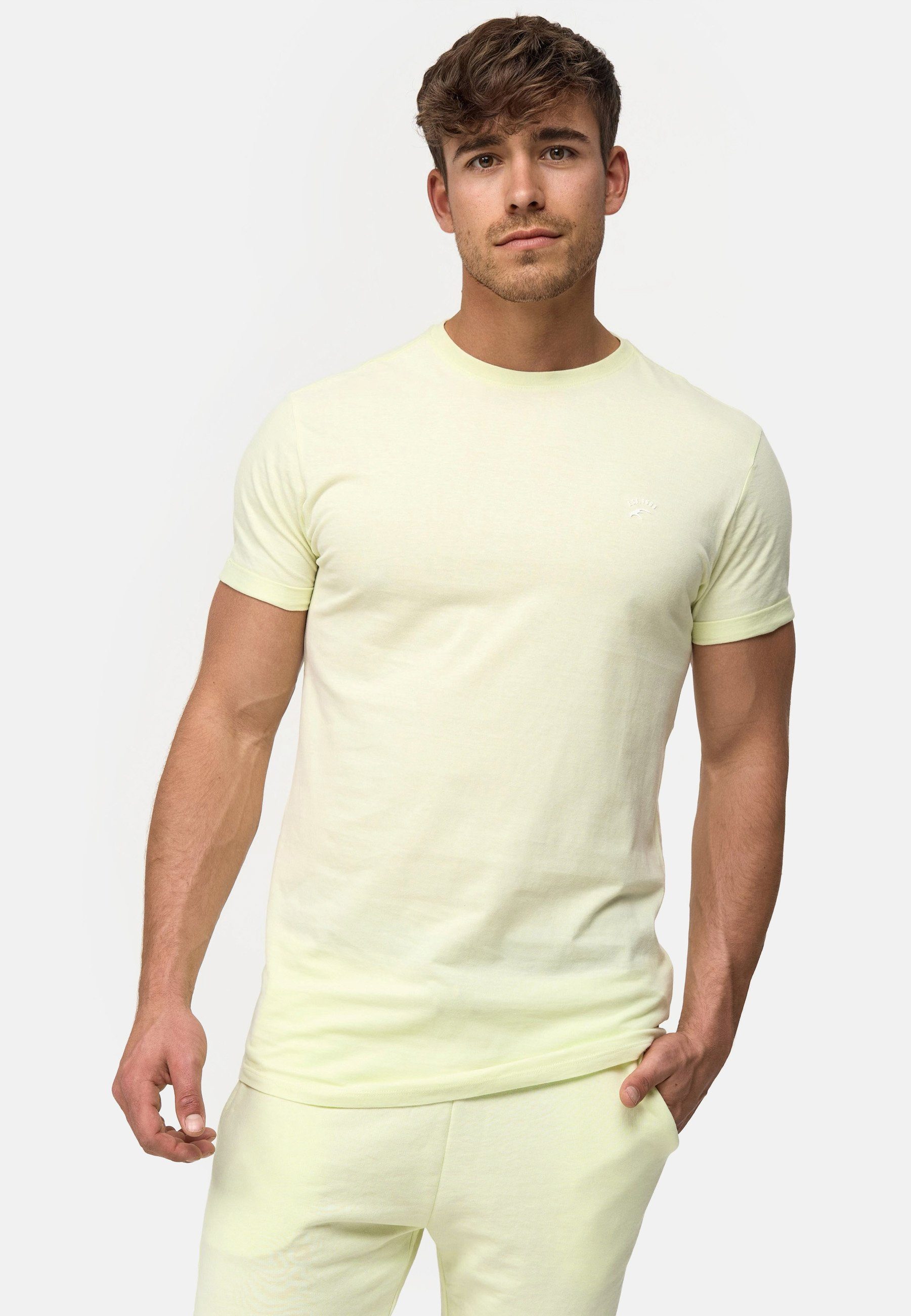 Indicode T-Shirt Kloge mit dezentem Label-Detail günstig online kaufen