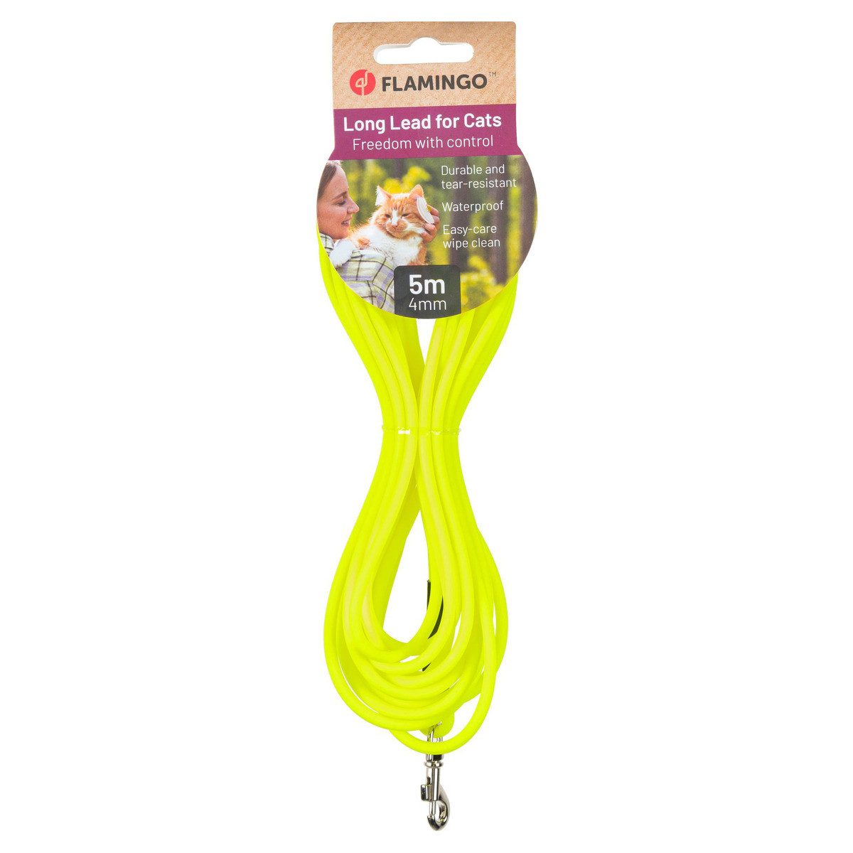 Flamingo Schleppleine Trainings- und Schleppleine Caspar Fluo gelb