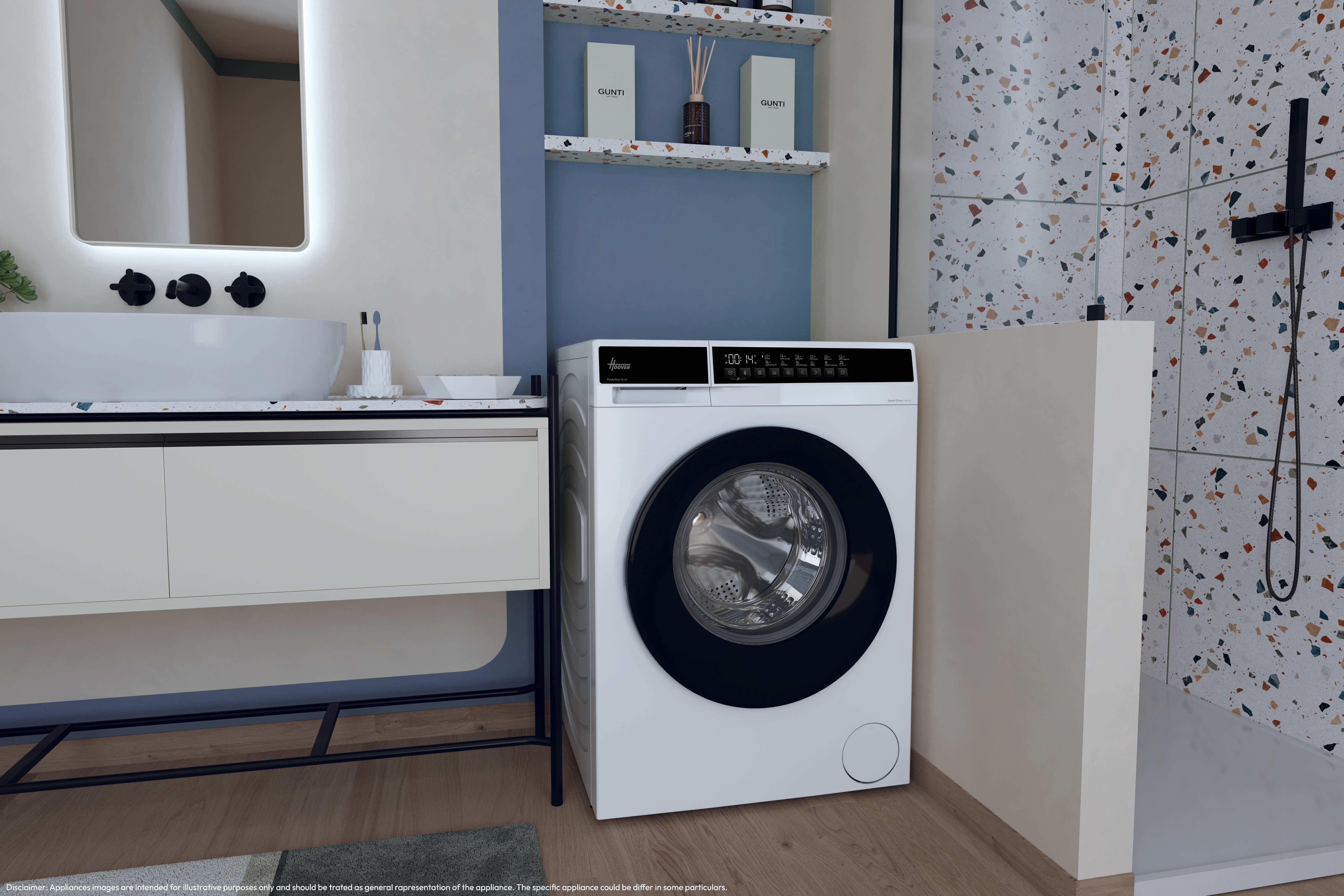 Hoover Waschmaschine H/ProWash 100 HEYQ27SB7-84, 7 kg, 1200 U/min, Vielseitige Kurzprogramme – Bild 5 von 5