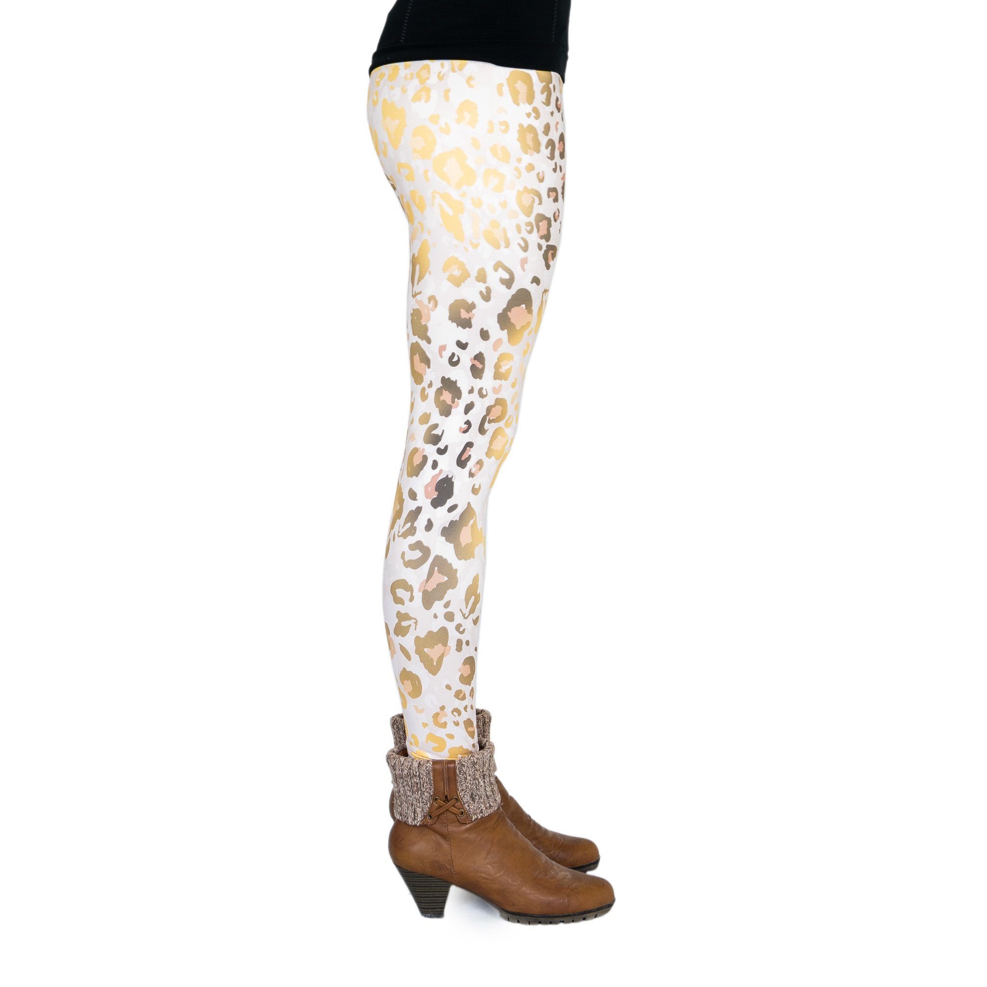 cosey Leggings Leo Line Leggings im Leoparden-Design, 2 Größen (XS–S & M–L) 38/M bis 40/L