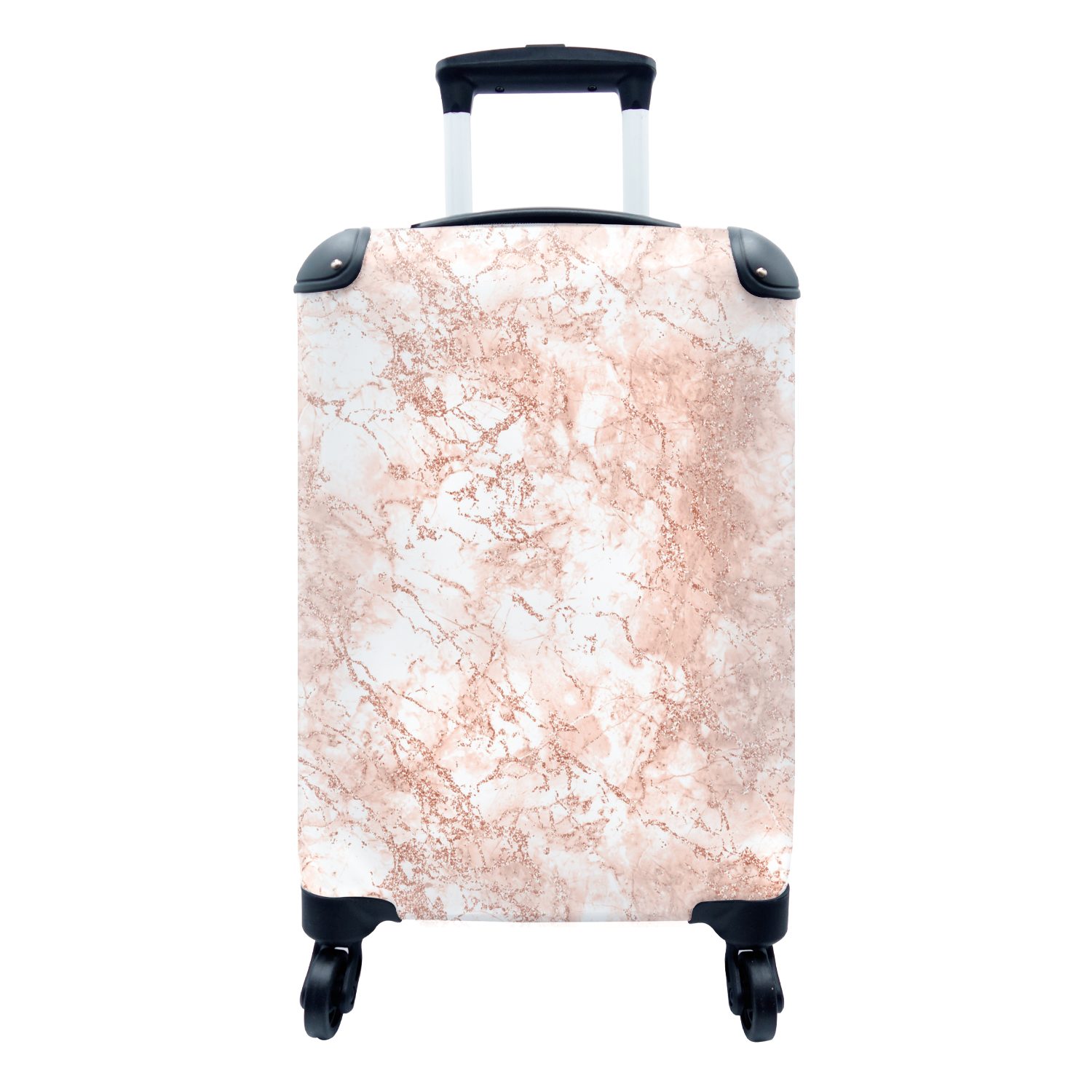 MuchoWow Handgepäckkoffer Marmor - Muster - Luxus, 4 Rollen, Reisetasche mit rollen, Handgepäck für Ferien, Trolley, Reisekoffer