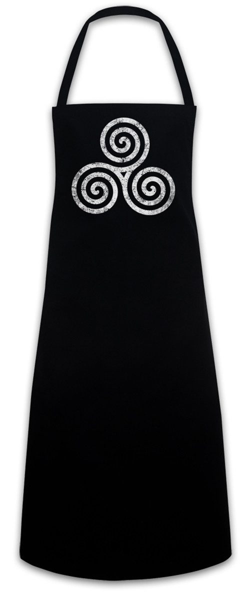 Urban Backwoods Kochschürze Triskelion Symbol III Grillschürze Nordic Celtic Kelten Knoten Larp