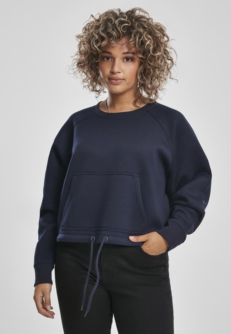 Sweatshirt Ladies Oversized Short Raglan Crew Damenpulli