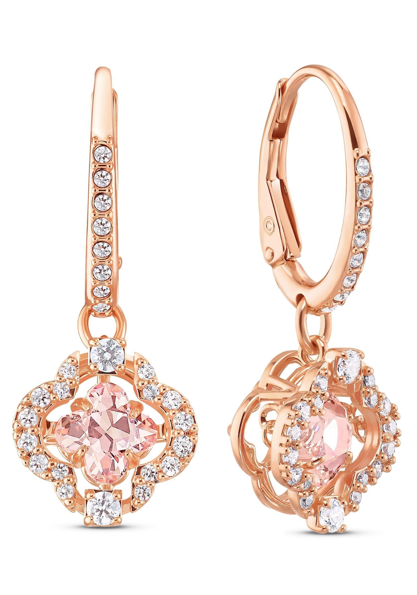 Swarovski Paar Ohrhänger Una Sparkling Dc Glücksklee, mit Swarovski® Krista günstig online kaufen