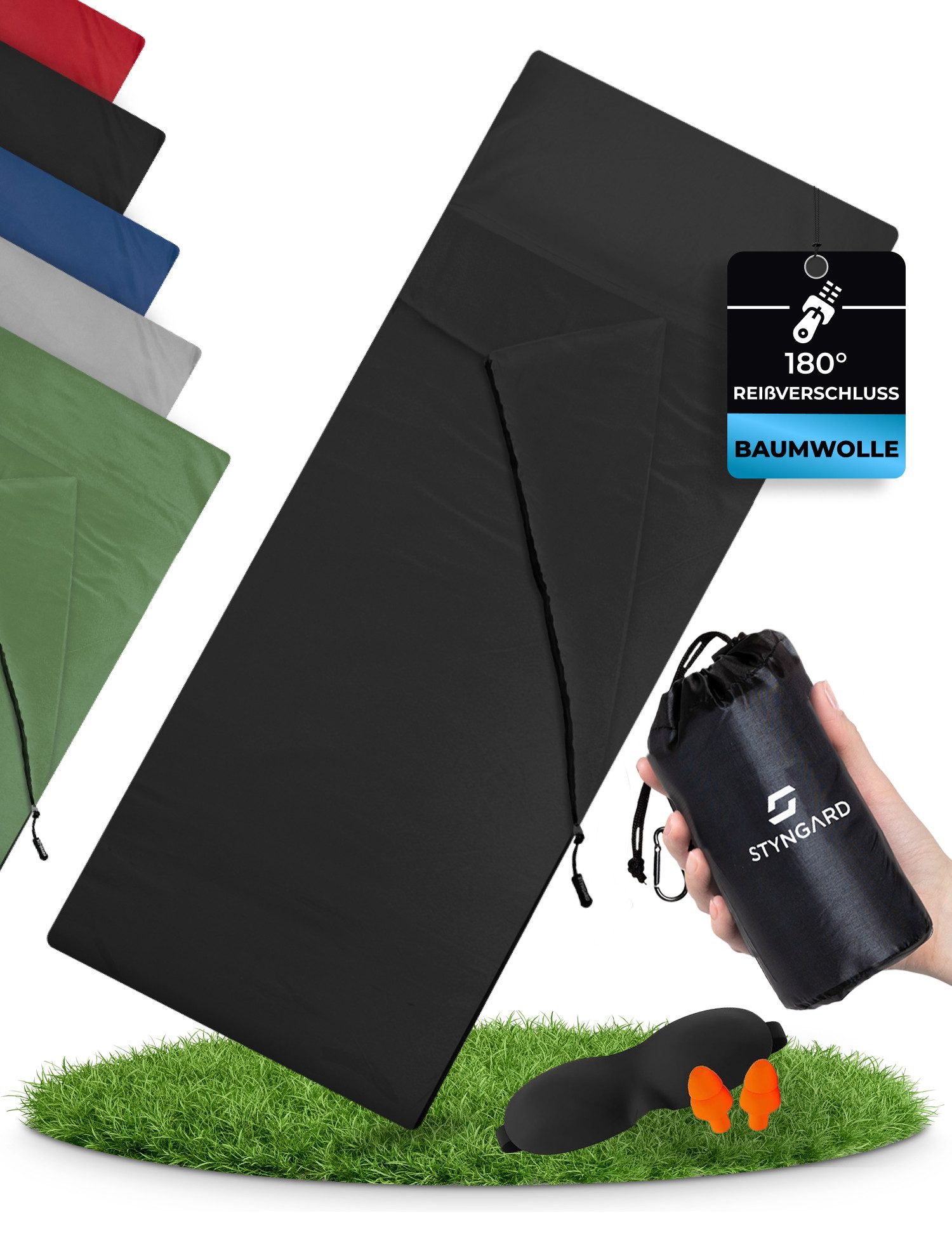 Styngard Schlafsackinlett Hüttenschlafsack Baumwolle Ultraleicht [350g] - k günstig online kaufen