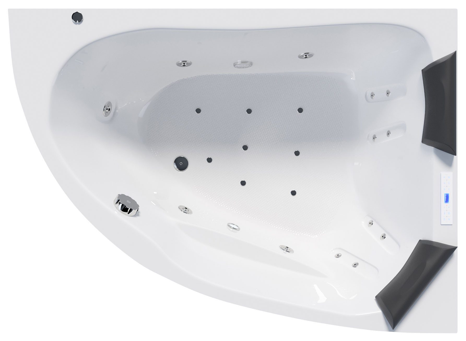 Magnolia Home Whirlpool-Badewanne Royal XL 1800 rechts Whirlpool Set ohne Armatur