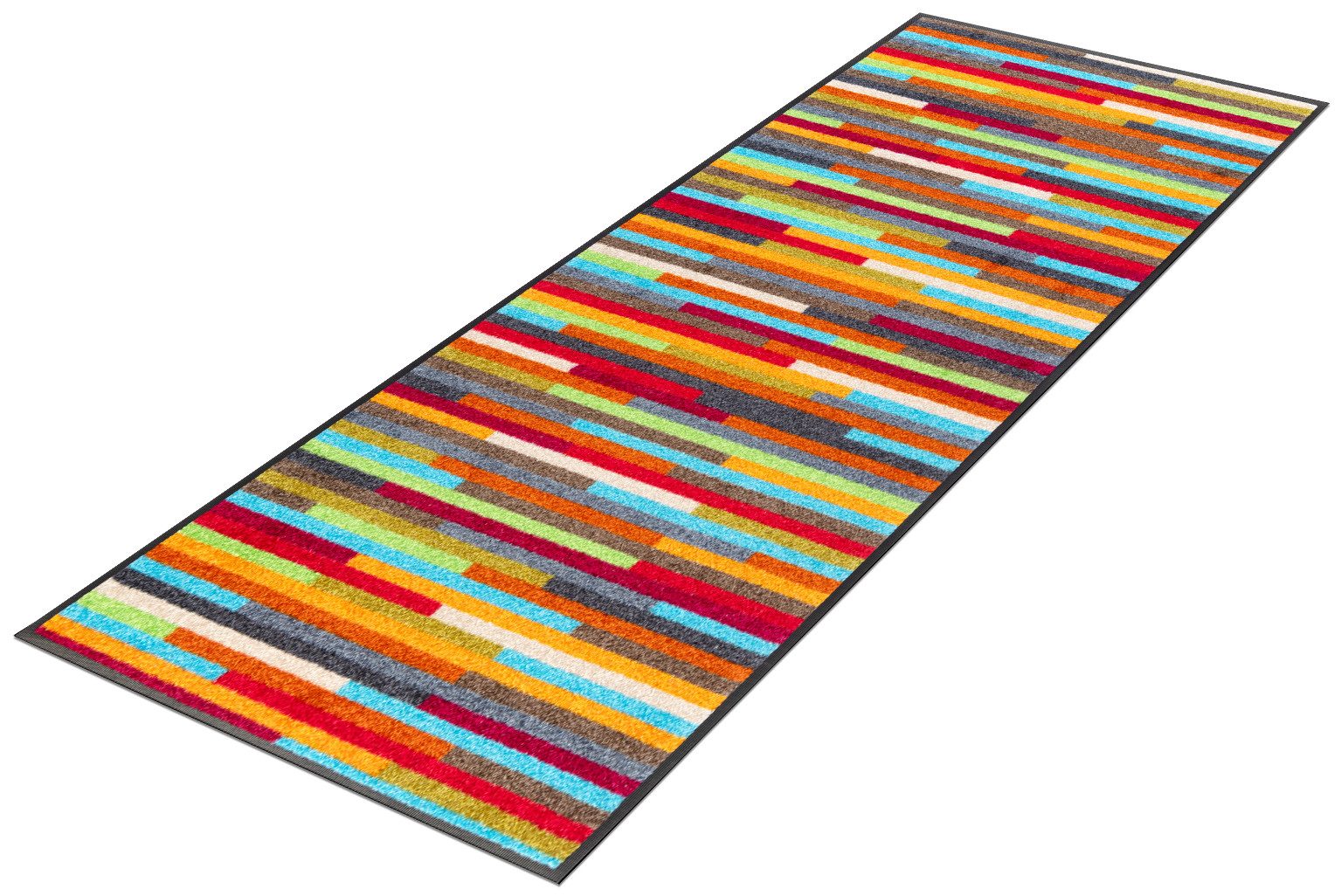 wash+dry by Kleen-Tex Läufer Mikado Stripes, rechteckig, Höhe: 7 mm, Schmutzfangläufer, modernes Streifen Design, rutschhemmend, waschbar