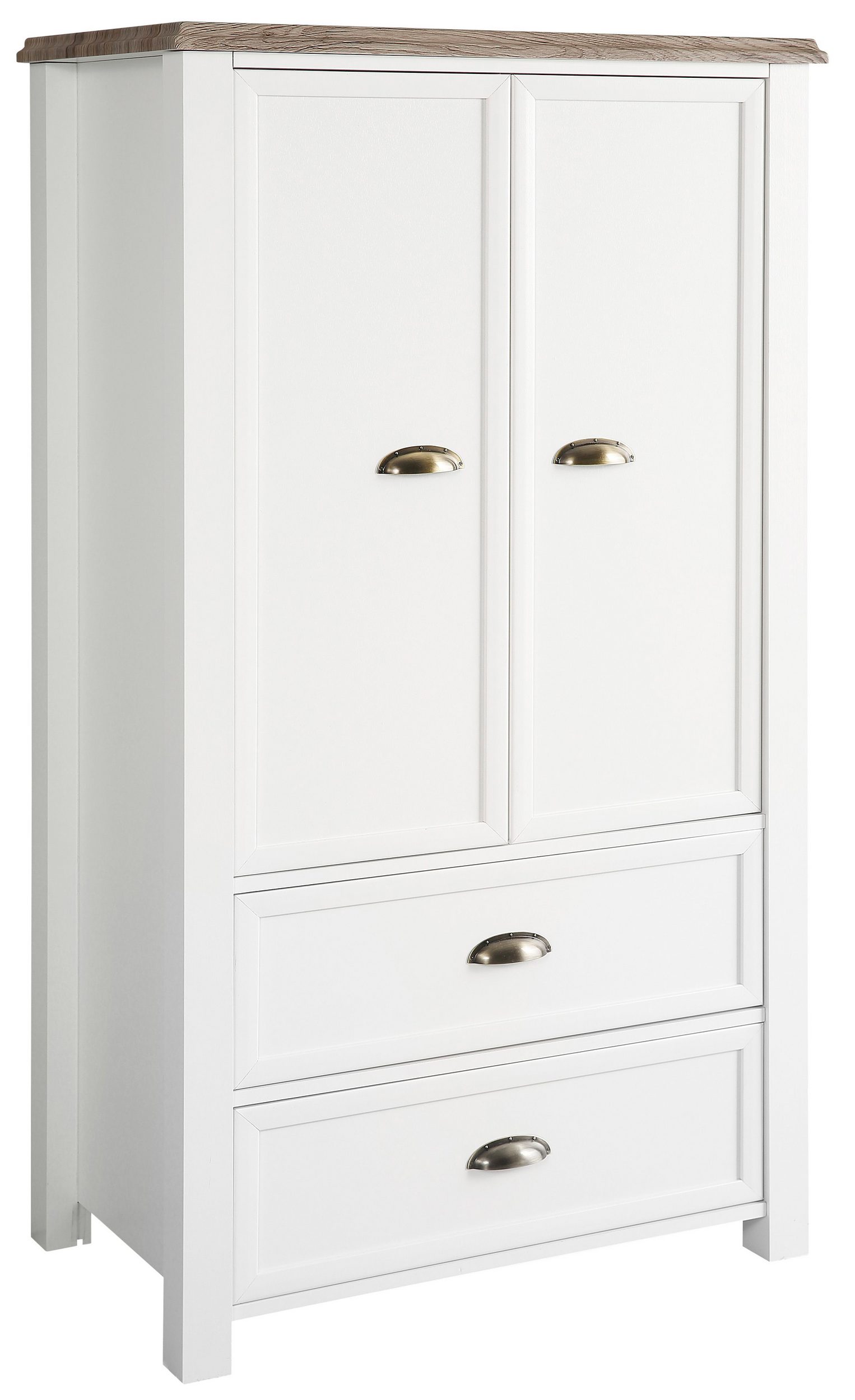Highboard, HOME AFFAIRE CHATEAU - Weiß / Eiche Sanremo Dekor