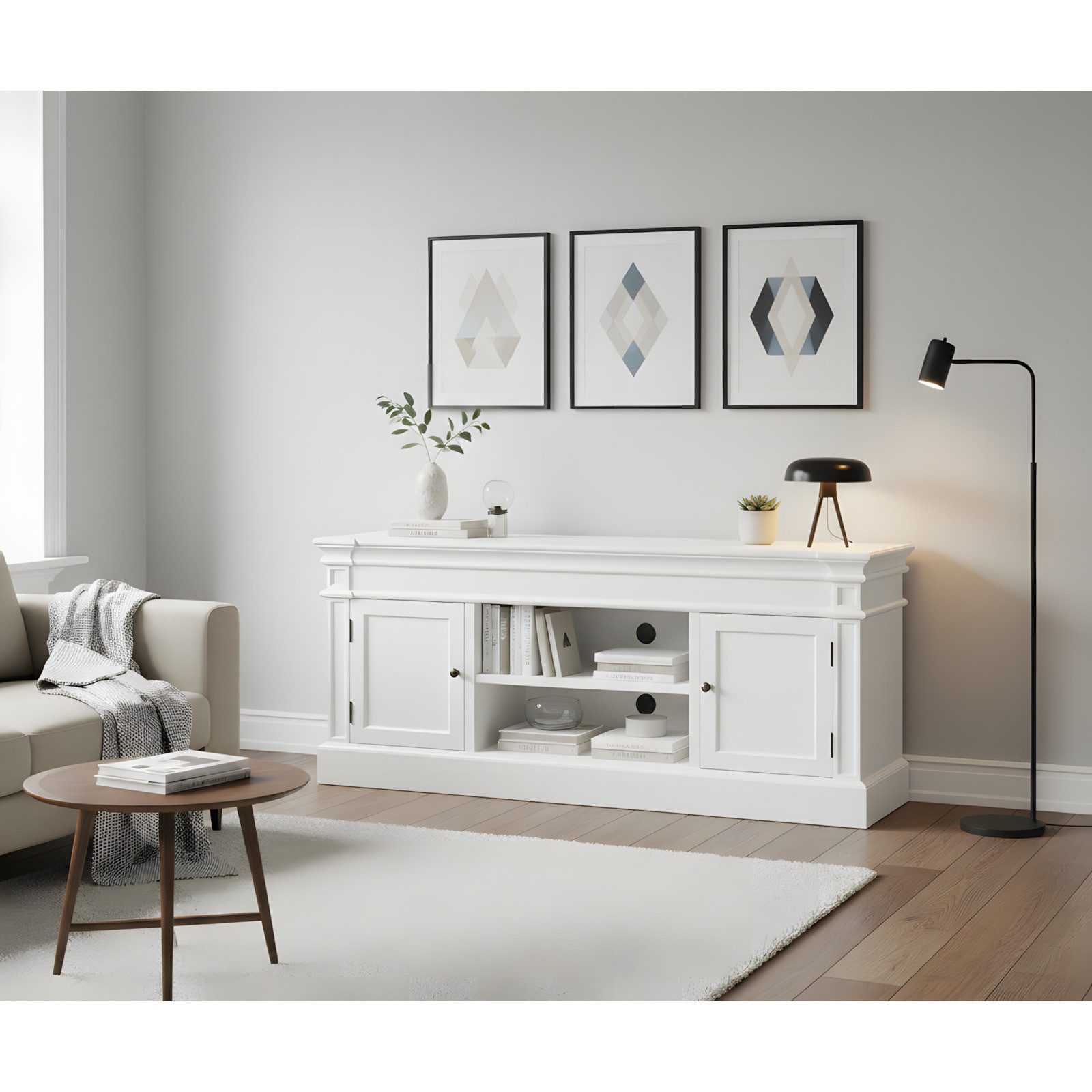 ebuy24 TV-Bank Amaretta Tv Möbel Breite 137 cm, Höhe 60 cm antik