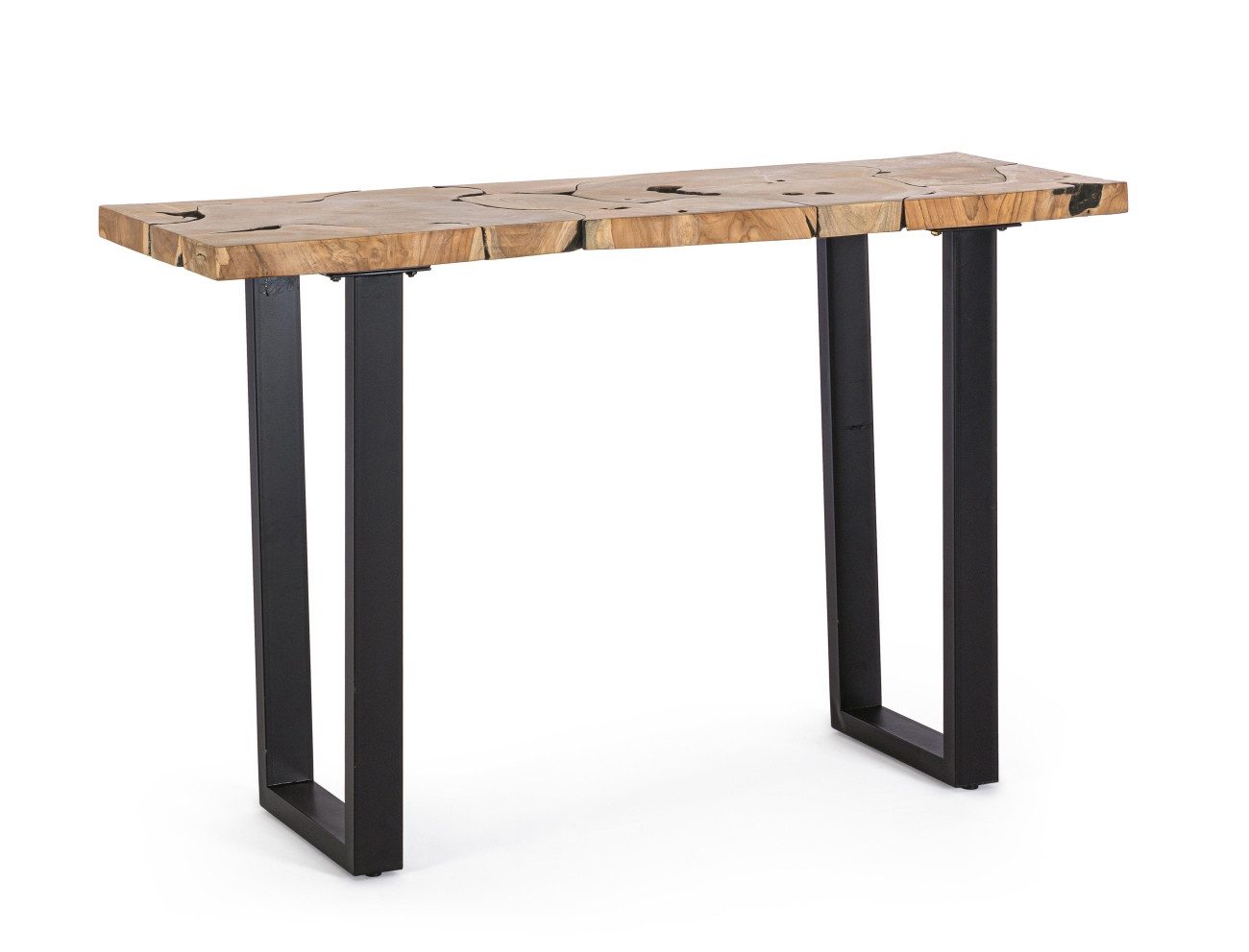 Bizzotto Konsole Elwood aus Teakholz, 120 cm, Platte aus originalen Teakholz-Wurzeln