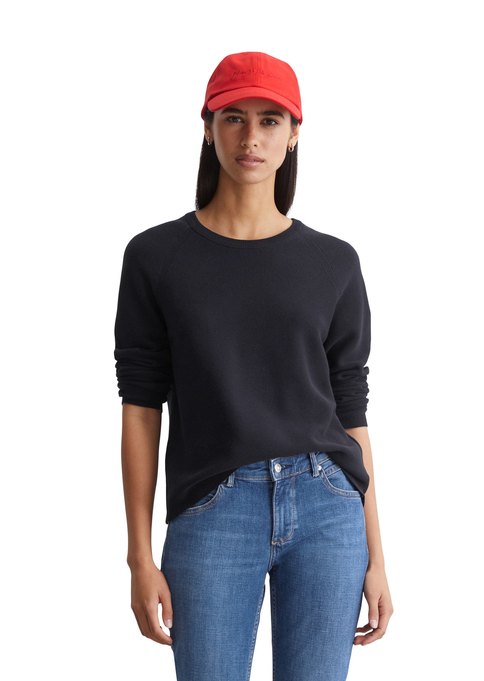 Marc O'Polo DENIM Rundhalspullover mit feiner günstig online kaufen