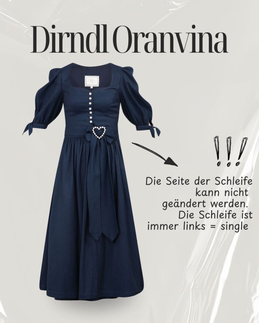 Madame Marie Dirndl Dirndl Oravina 80cm Länge tinte