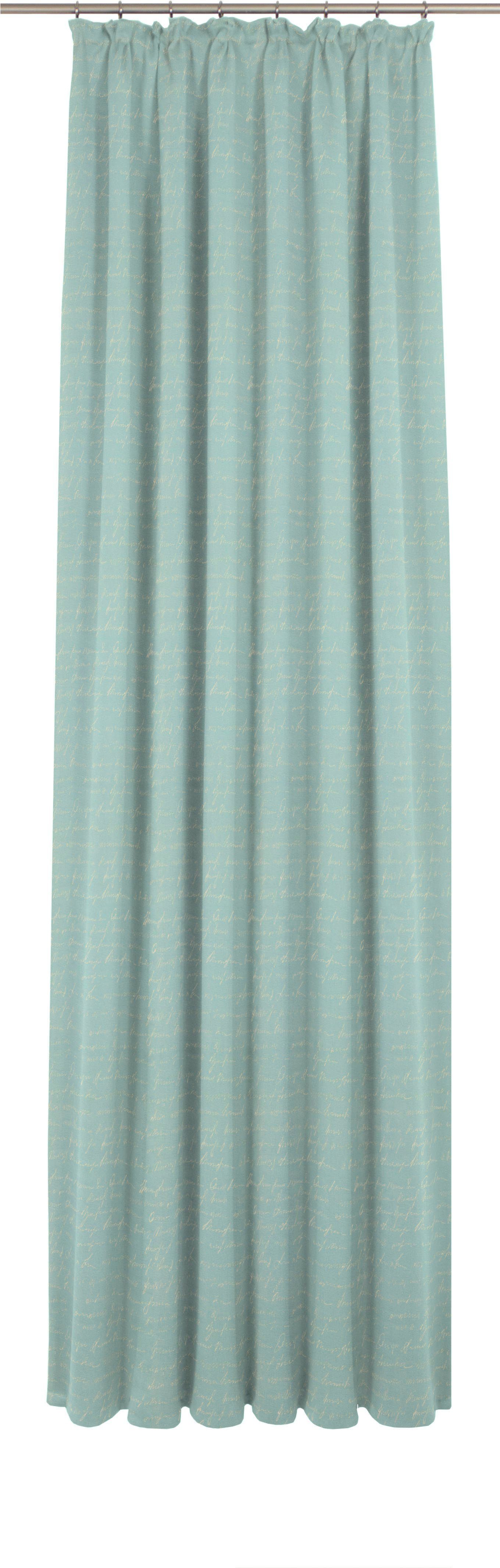 St), hellblau/naturweiß (1 blickdicht, Adam, Scribble, Jacquard, nachhaltig Vorhang Kräuselband aus Bio-Baumwolle