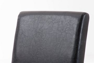 TPFLiving Esszimmerstuhl Ines mit hochwertig gepolsterter Sitzfläche - Konferenzstuhl (Küchenstuhl - Esstischstuhl - Wohnzimmerstuhl), Gestell: Holz dunkelbraun - Sitzfläche: Kunstleder braun