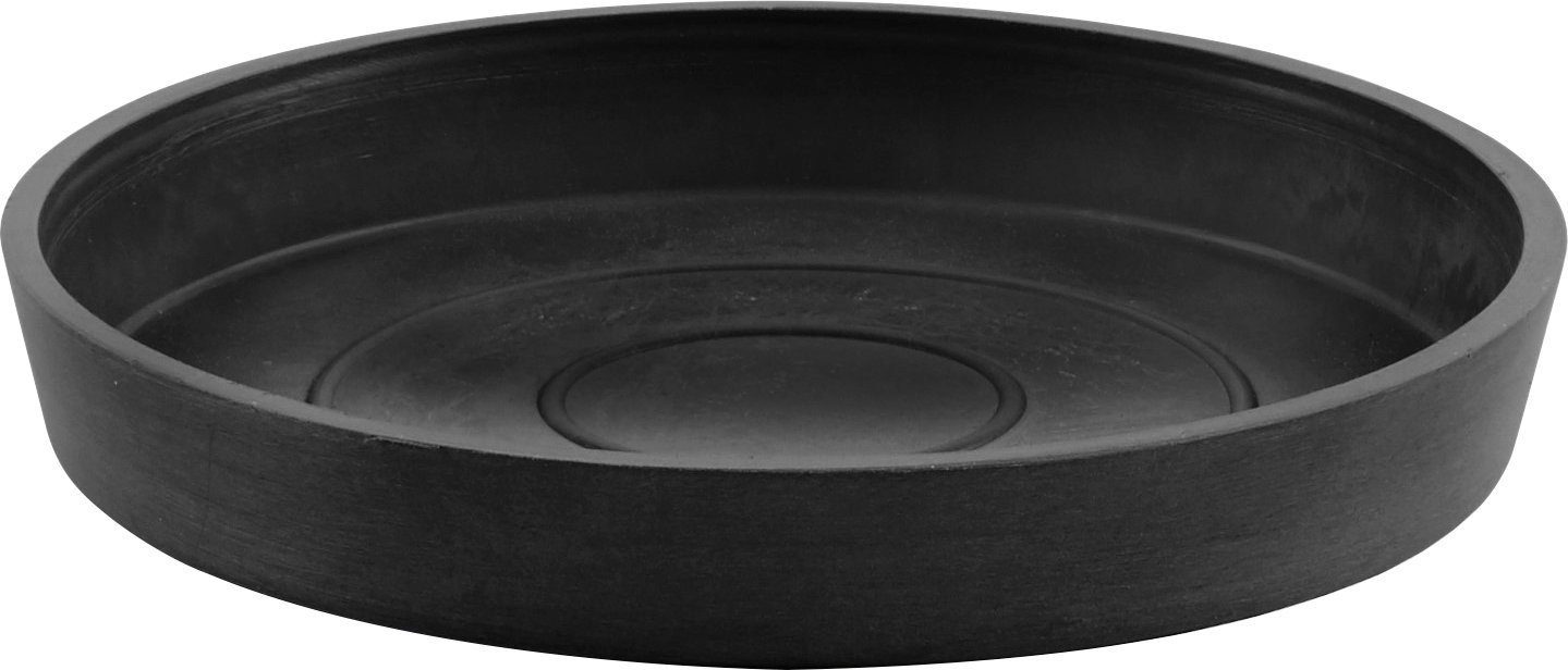 ECOPOTS Dark cm Blumentopfuntersetzer BxTxH: Grey, SAUCER 15x15x2,5 ROUND