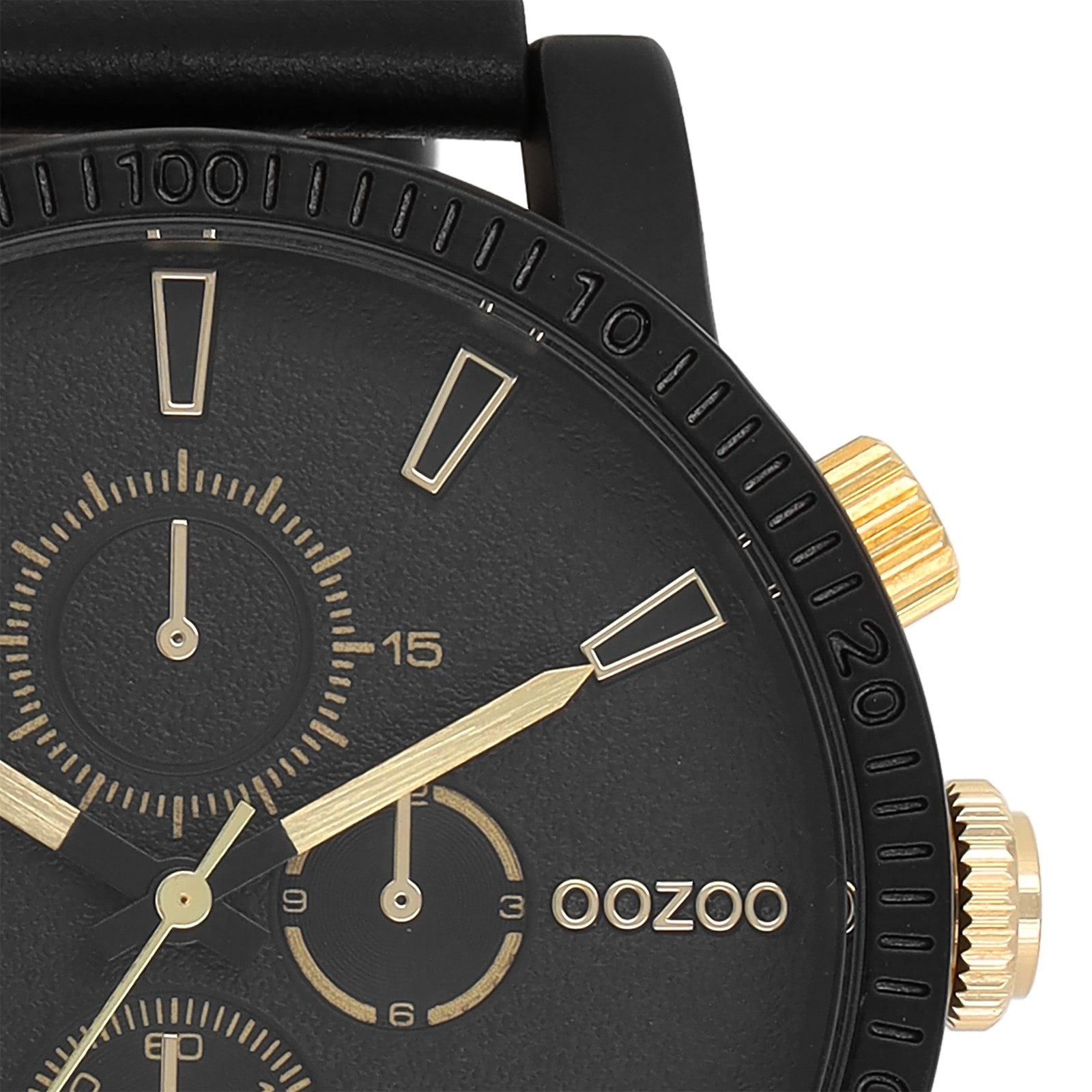 OOZOO Quarzuhr Oozoo Herren Armbanduhr Timepieces Analog, (Analoguhr), Herrenuhr rund, extra groß (ca. 48mm) Lederarmband, Fashion-Style