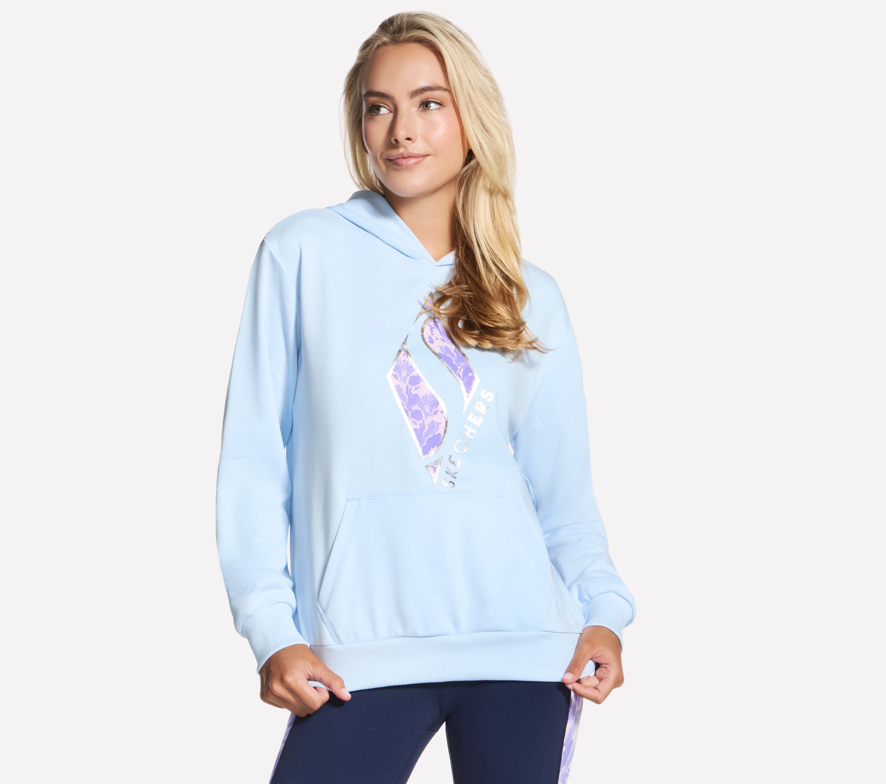 Skechers Kapuzensweatshirt Women's Hoodie aus Baumwolle und Polyester, in den Größen XS bis XXXL