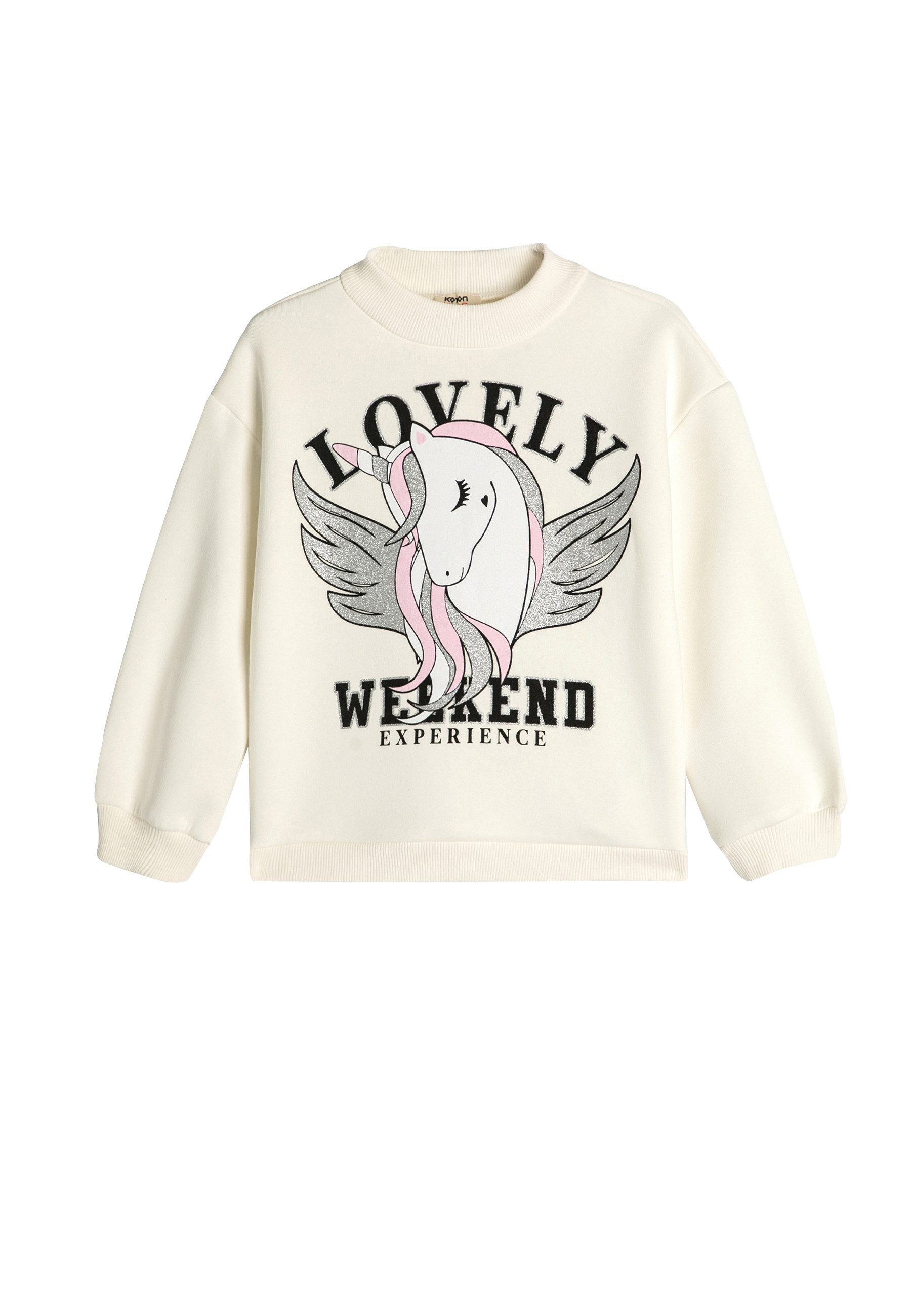 Koton Sweatshirt Standkragen Mit Aufdruck