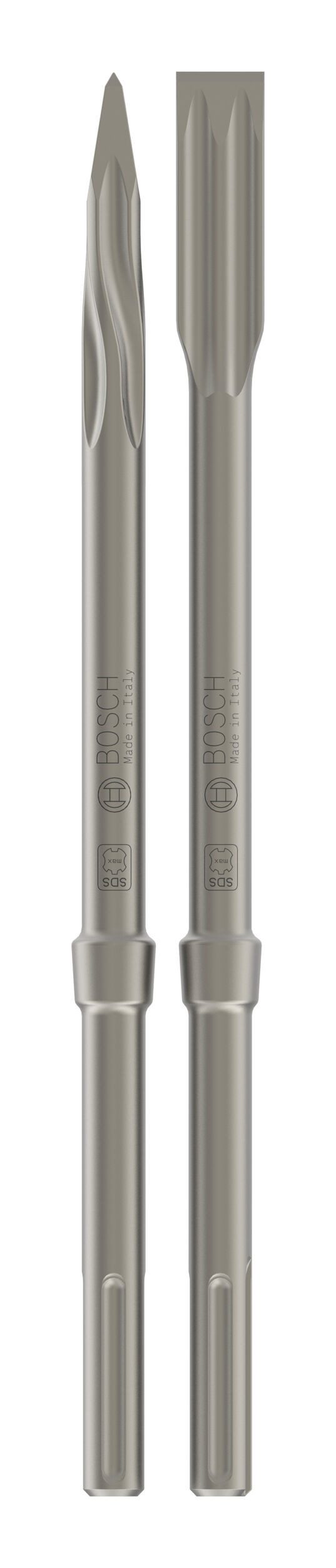 BOSCH Universalbohrer Pro SDS max-5C, (4 Teile), Долото-Set, Spitzmeißel 400 mm, Flachmeißel 25 x 400 mm, 2+2-teilig