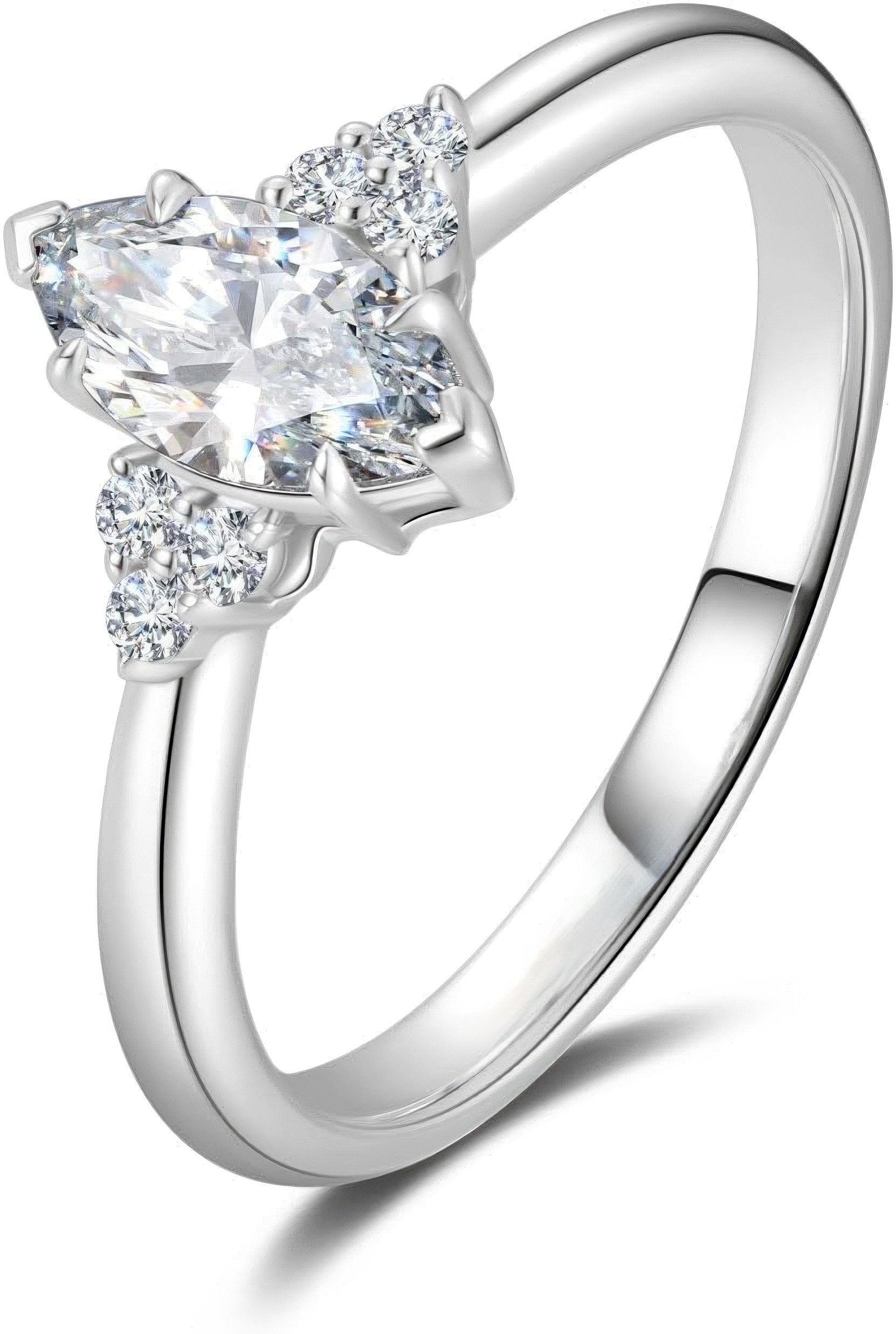 Jumpeak Diamantring Pavé-Diamantring,0.5CT d/e v/s labordiamant, Diamantring aus 14K Gold, Geburtstagsgeschenk, Geschenk für die Ehefrau, Geschenk für eine Dame