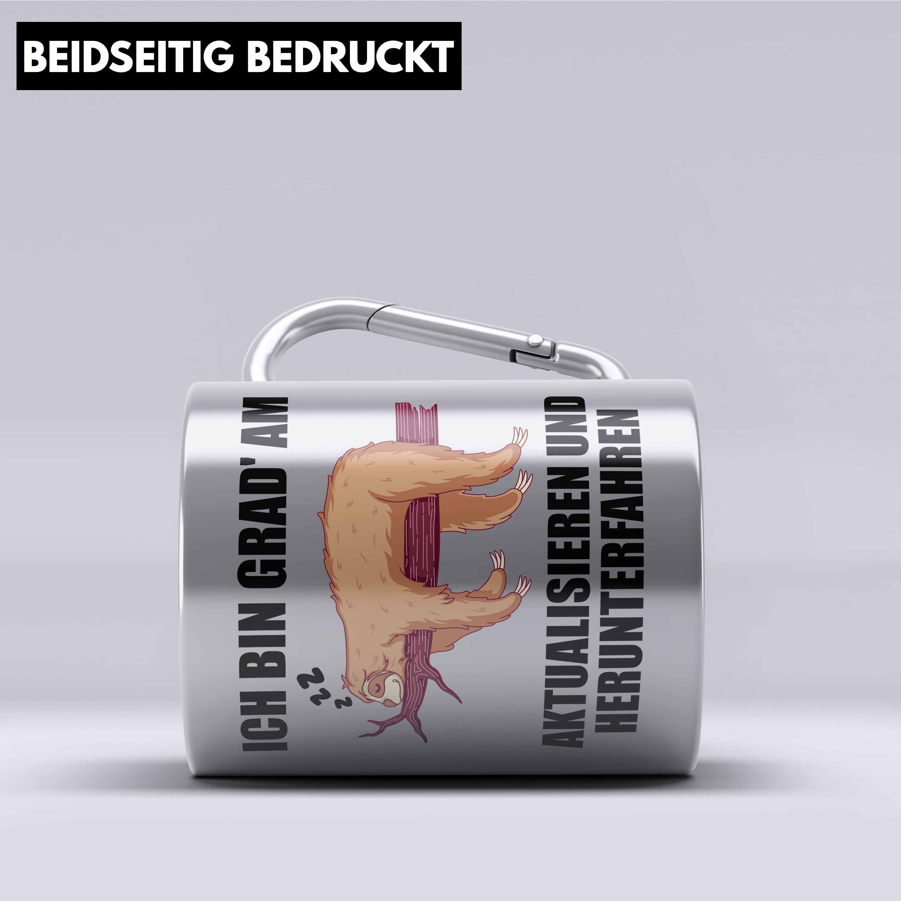 Trendation Thermotasse Lustige Faultier Spruch Mitarbeiter Geschenk Arbeitskollege Edelstahl