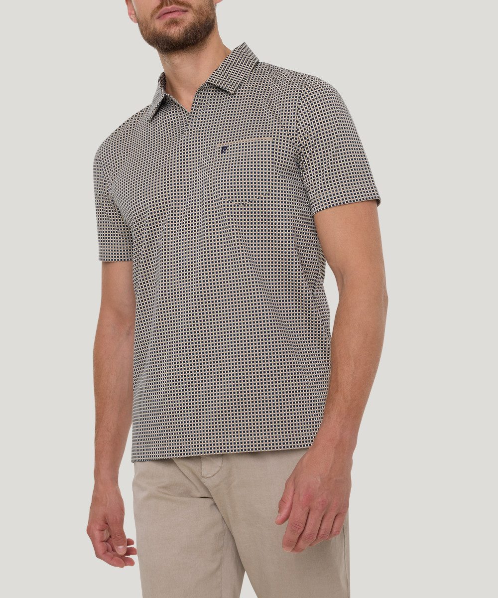 Pierre Cardin Poloshirt Poloshirt ohne KN mit geometrischem Muster günstig online kaufen