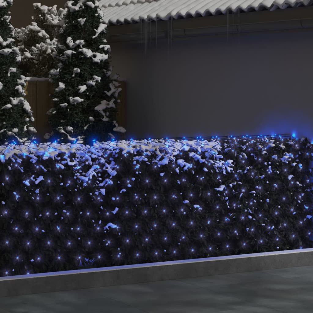 vidaXL Lichterschlauch Weihnachts-Lichternetz Blau 4x4 m 544 LEDs Indoor Outdoor