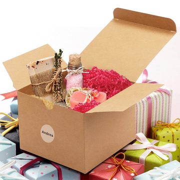Belle Vous Geschenkbox Braune Geschenkboxen (20 Stück) - 12x12x9 cm, Brown Gift Boxes (20 pcs) - Kraft Paper Boxes 12x12x9 cm
