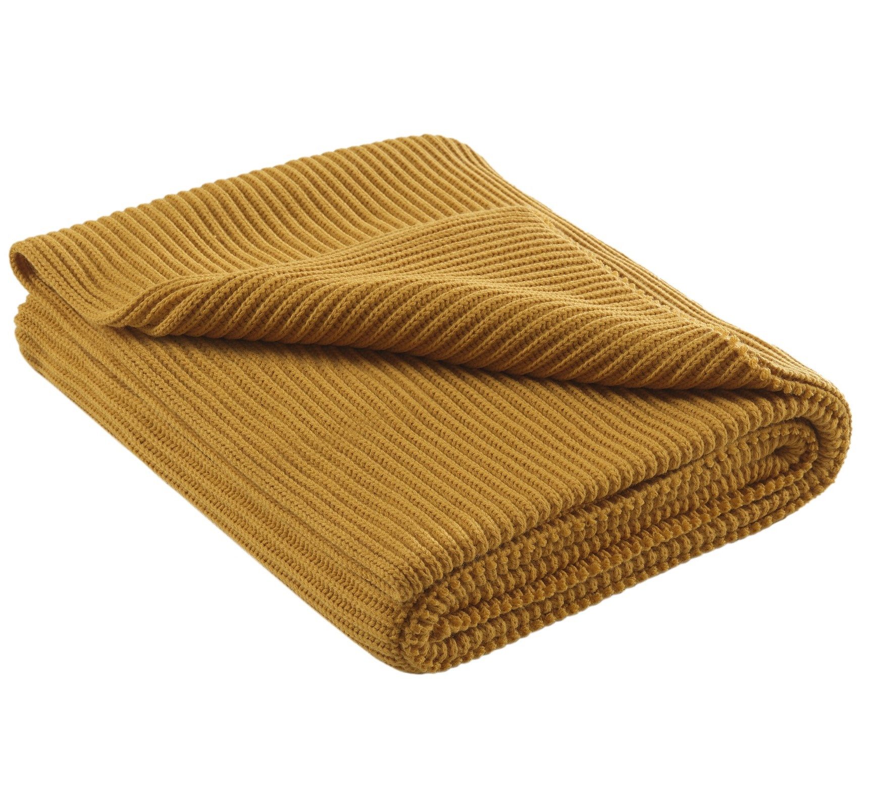 Wohndecke eco-line Strickdecke ca. 140x190, wometo, OEKO-TEX®, 60% recyceltes Material, Strick-Muster