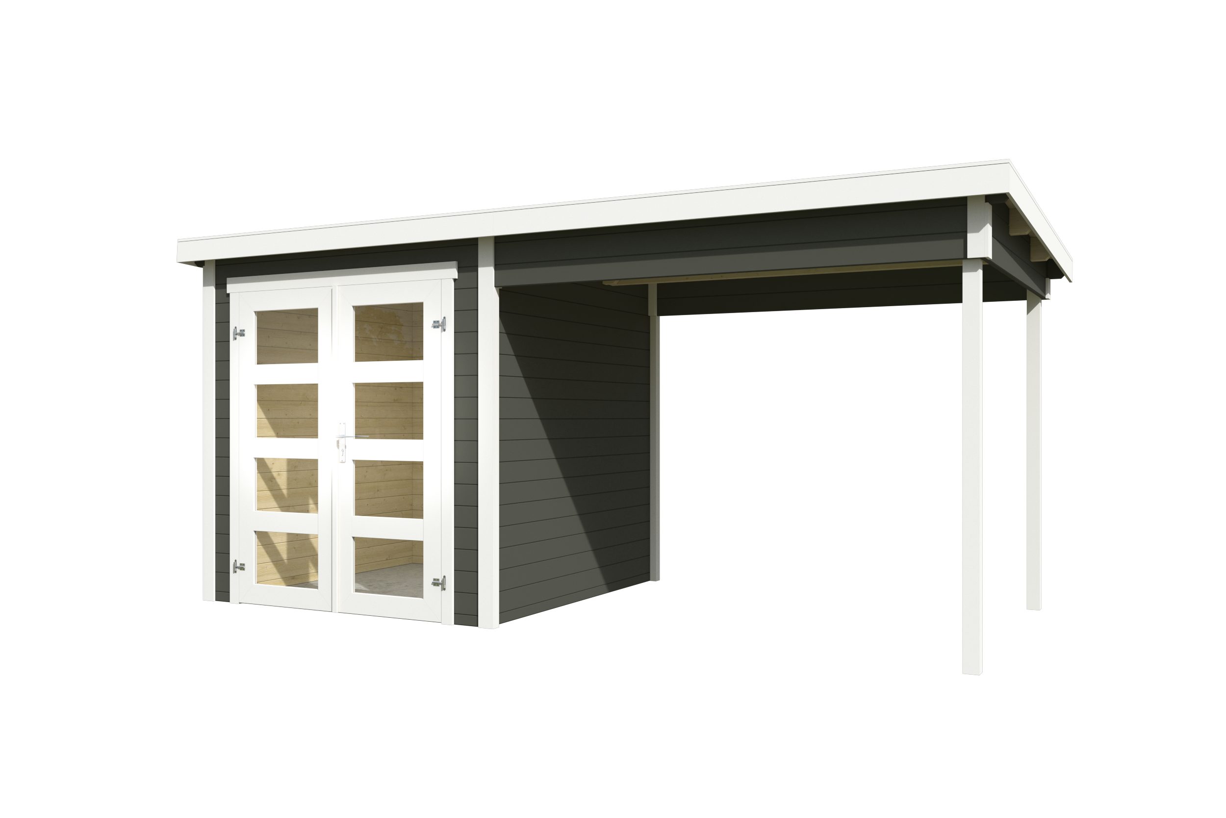 Nordic Holz Gartenhaus-Anbaudach ZAMBEZI ANBAU, BxT: 250x200 cm, für Zambezi, Flachdach
