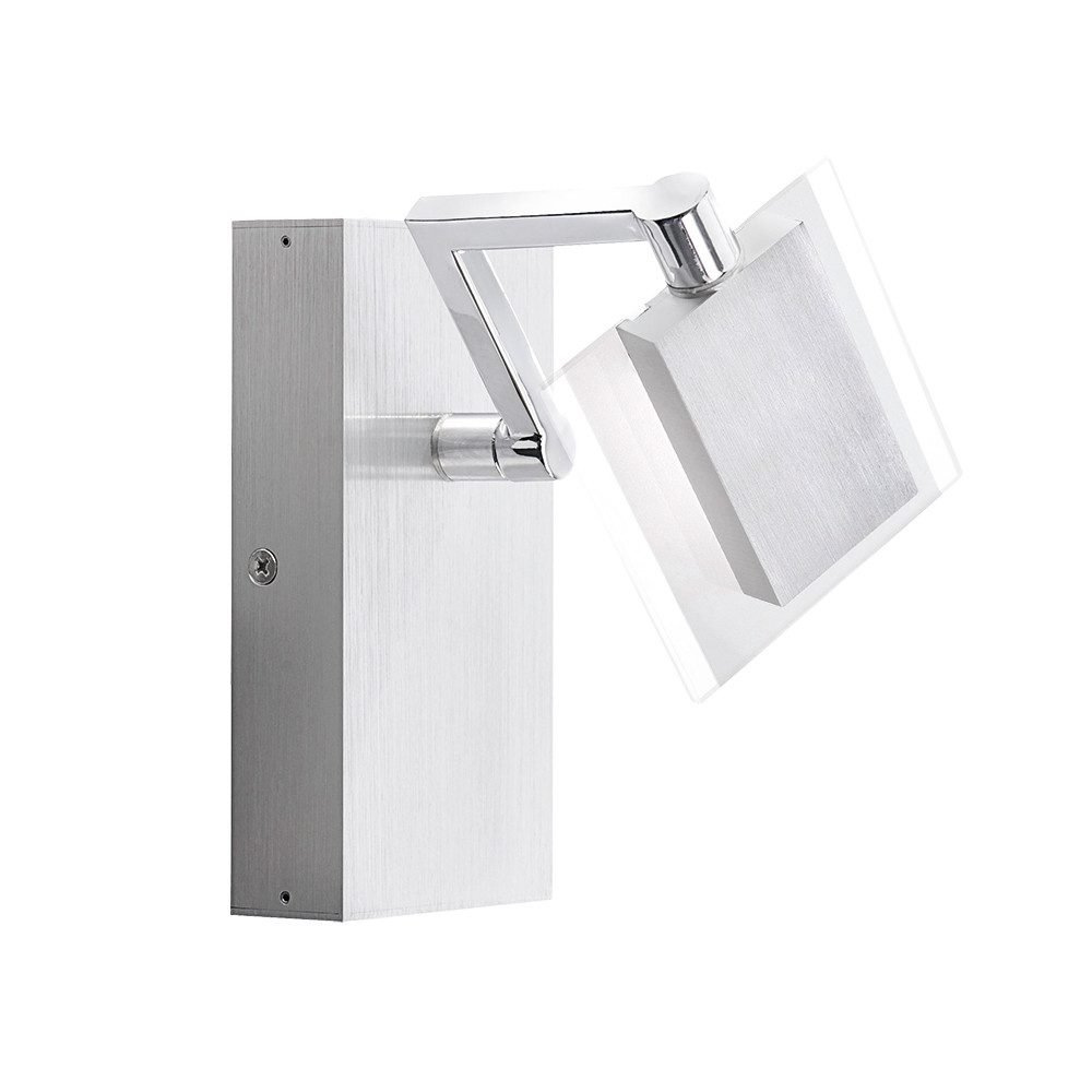 FISCHER & HONSEL LED Wandleuchte, LED-Leuchtmittel fest verbaut, Warmweiß, Wandleuchte schwenkbar Wandlampe Glas Flurlampe Treppenhaus