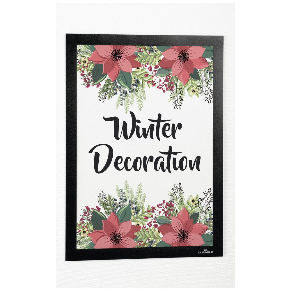 DURABLE Magnettafel Durable 484301 Dokumentenhalter Schwarz (B x H) 236 mm x 323 mm DIN A4