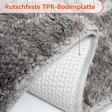 Badematte MULISOFT, Höhe 25 mm, Badteppich Rutschfest, fußbodenheizungsgeeignet, schnell trocknend, strapazierfähig, Mikrofaser, Rechteckig, 2 Stück, 50x80cm, Badezimmerteppich