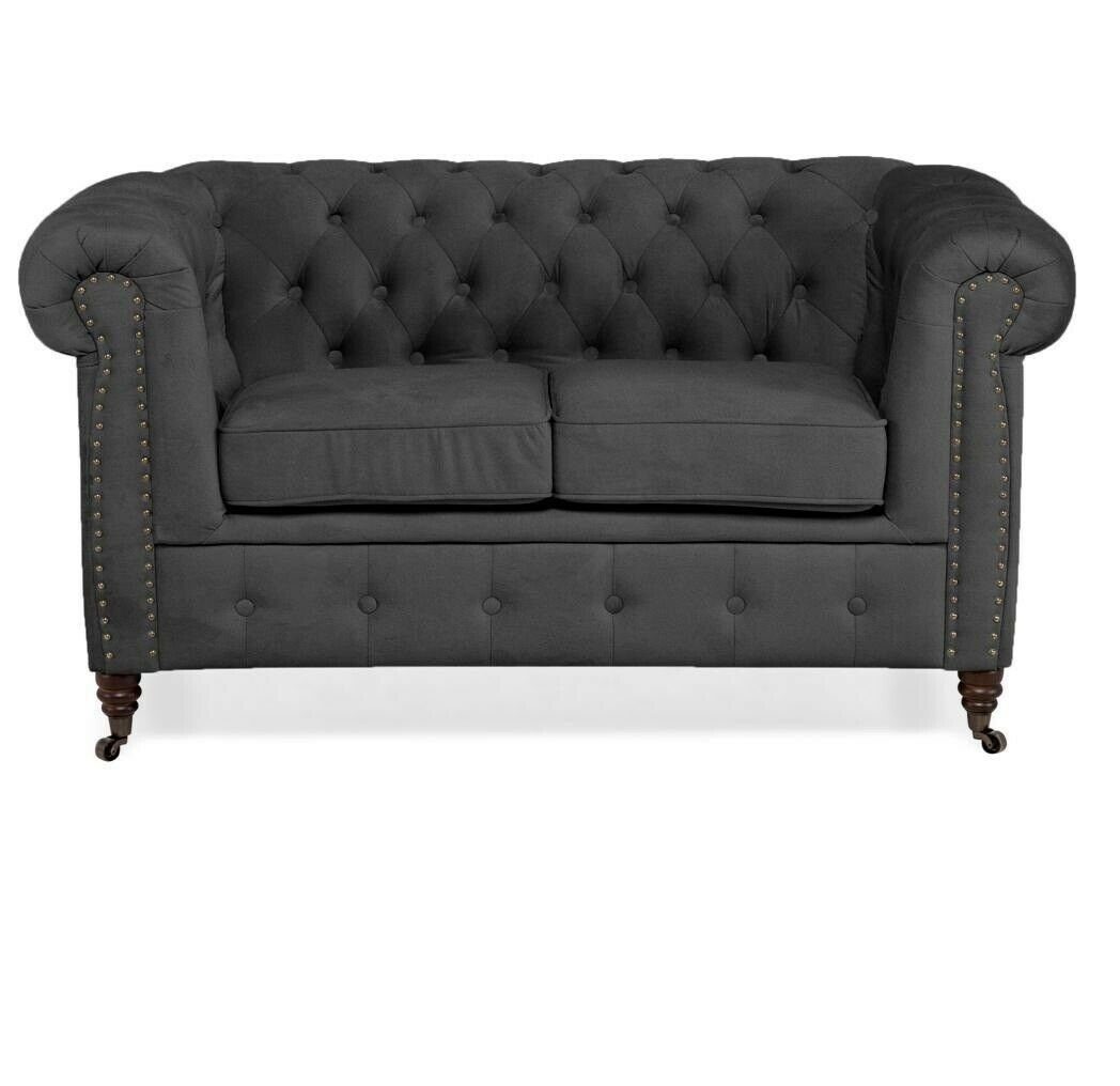 Sofa Zweisitzer Designer Möbel JVmoebel Polster, in Made Sitzer Chesterfield 2 Europe Sofa Couch