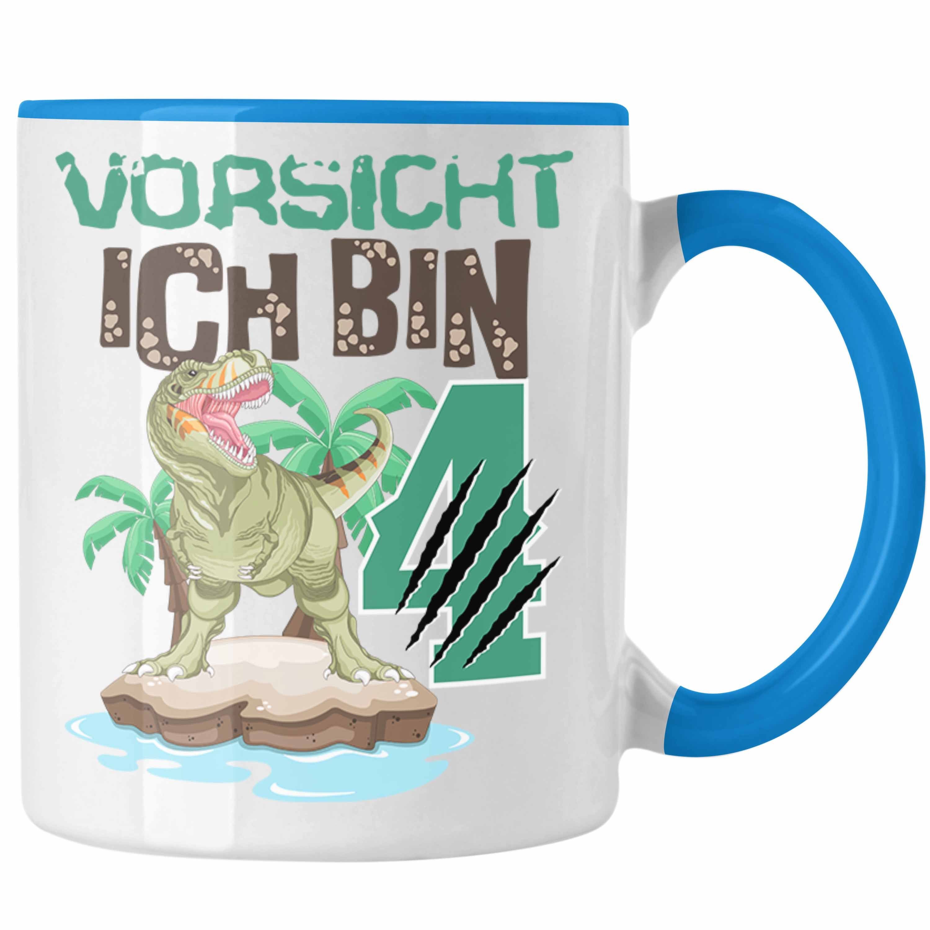 Blau 4er Dinosaur Jungs Vorsicht Bin Geschenkidee Tasse 4 Trendation Ich Geburtstag Geschenk