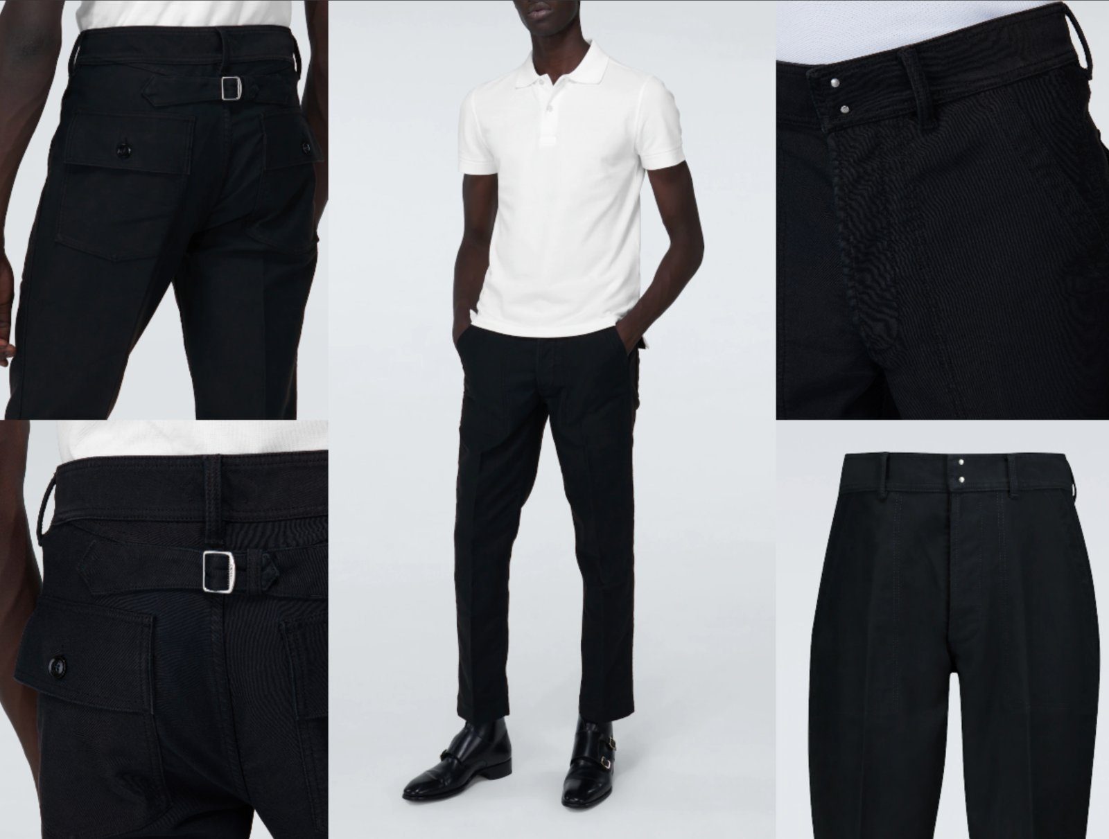 Tom Ford Loungehose TOM FORD TAPERED FIT PANTS HOSE W BUCKLE ARMY NAVY TROUSERS ICONIC JEA