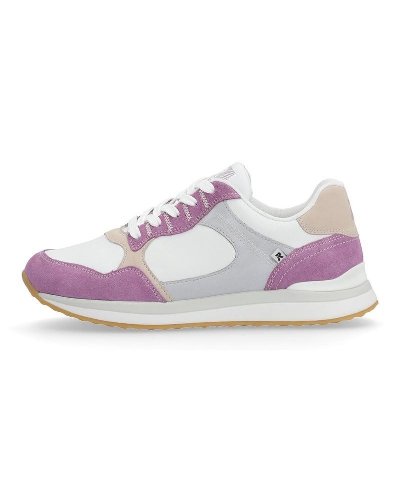 Rieker 42508-80 (Glattleder) weiss/lila Damen Sneaker günstig online kaufen