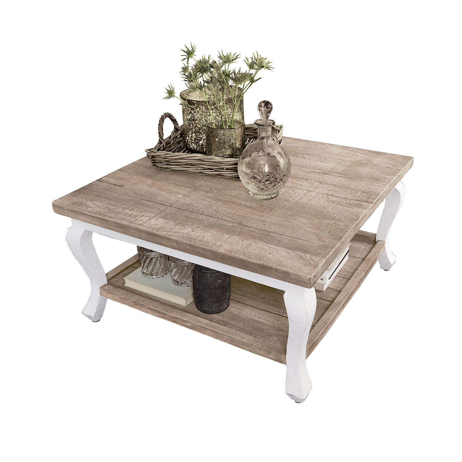 Mirabeau Couchtisch Couchtisch Riverside braun/antikweiß günstig online kaufen