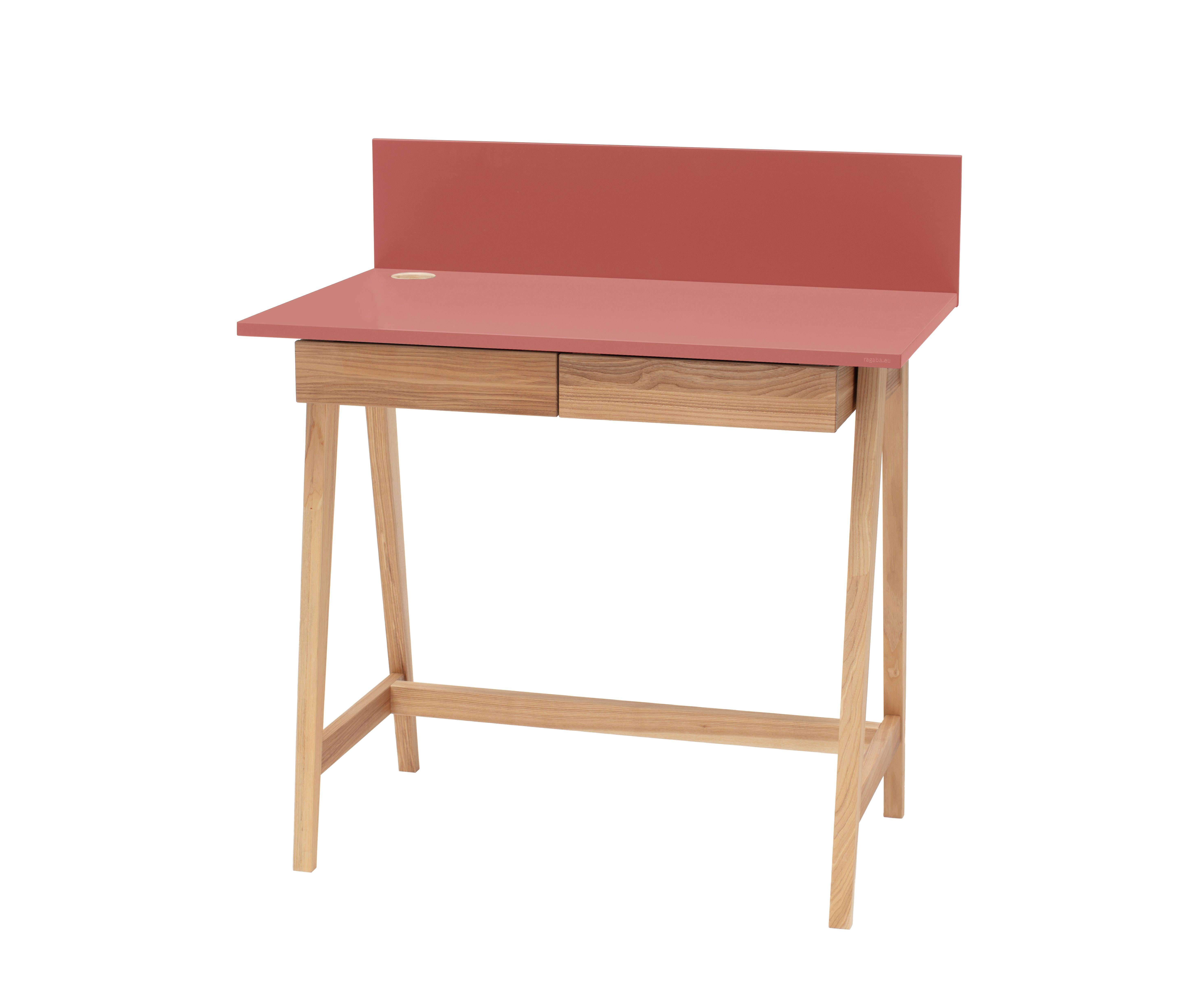 Siblo Schreibtisch Kinderschreibtisch Andrea mit Schubladen - Bunter Schreibtisch - minimalistisches Design - Kinderzimmer - MDF-Platte - Eschenholz (Kinderschreibtisch Andrea mit Schubladen) Rosa