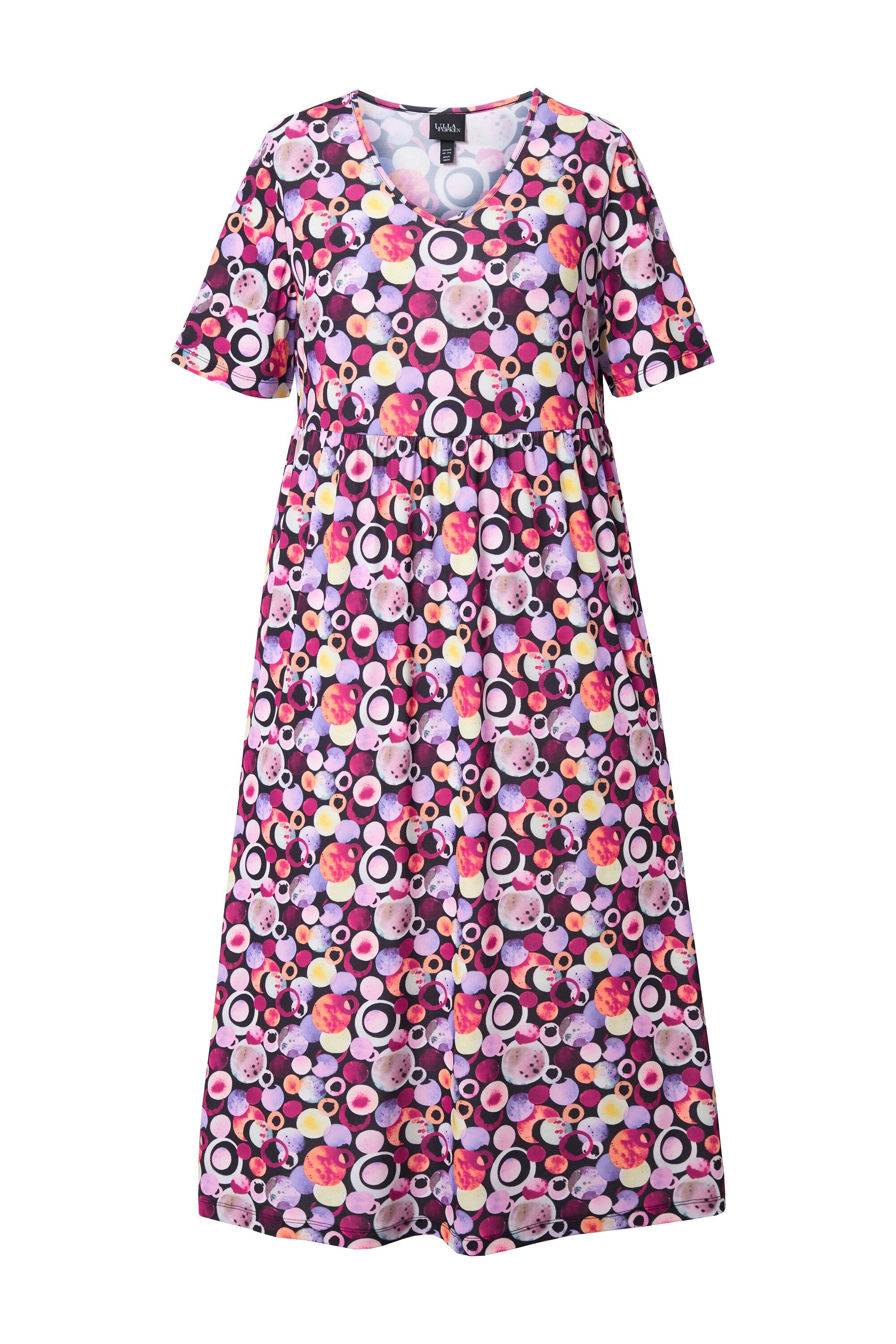 Ulla Popken Maxikleid Maxikleid A-Linie V-Ausschnitt günstig online kaufen