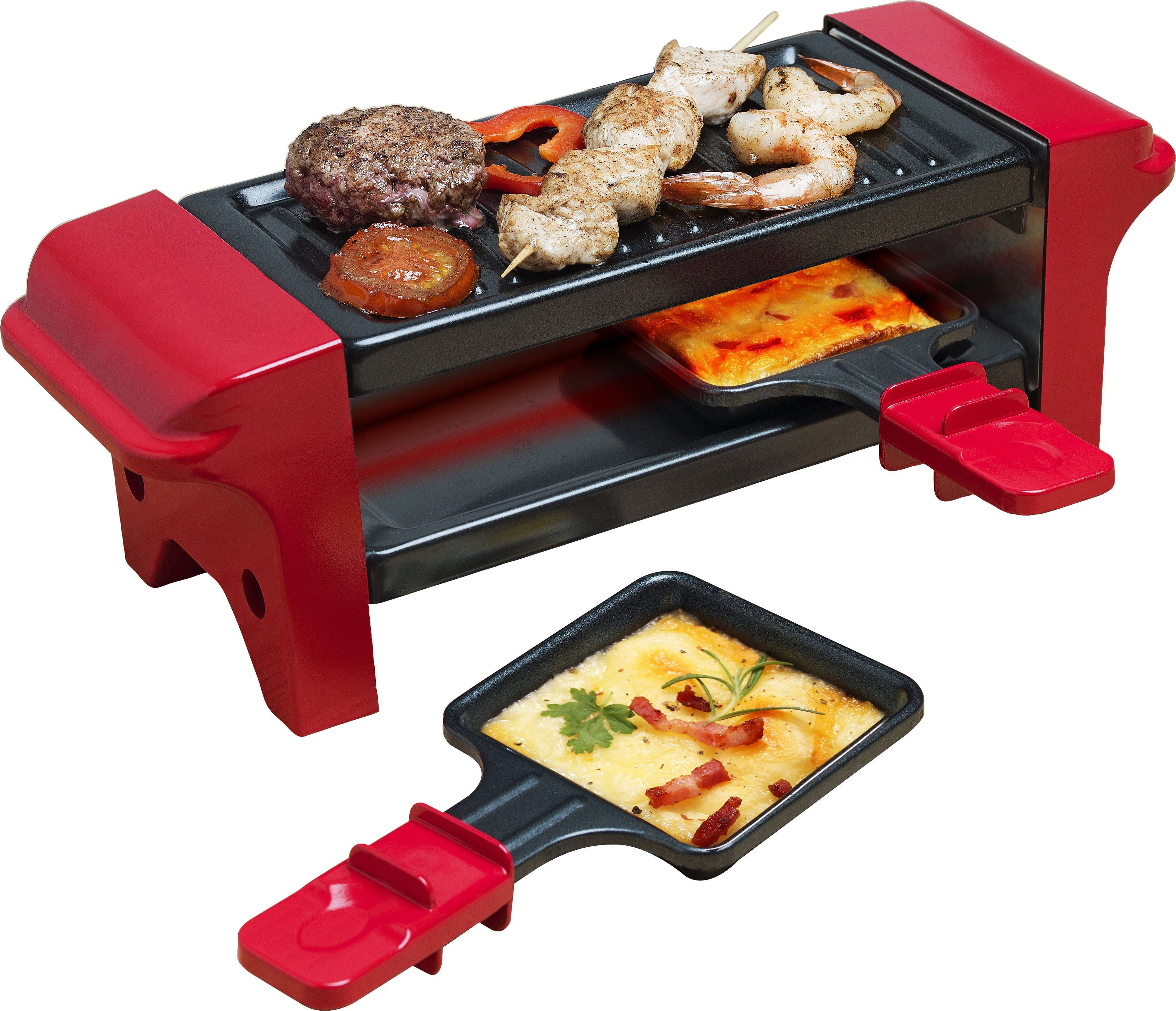 bestron Raclette AGR102, 2 W, 350 Antihaftbeschichtung Raclettepfännchen