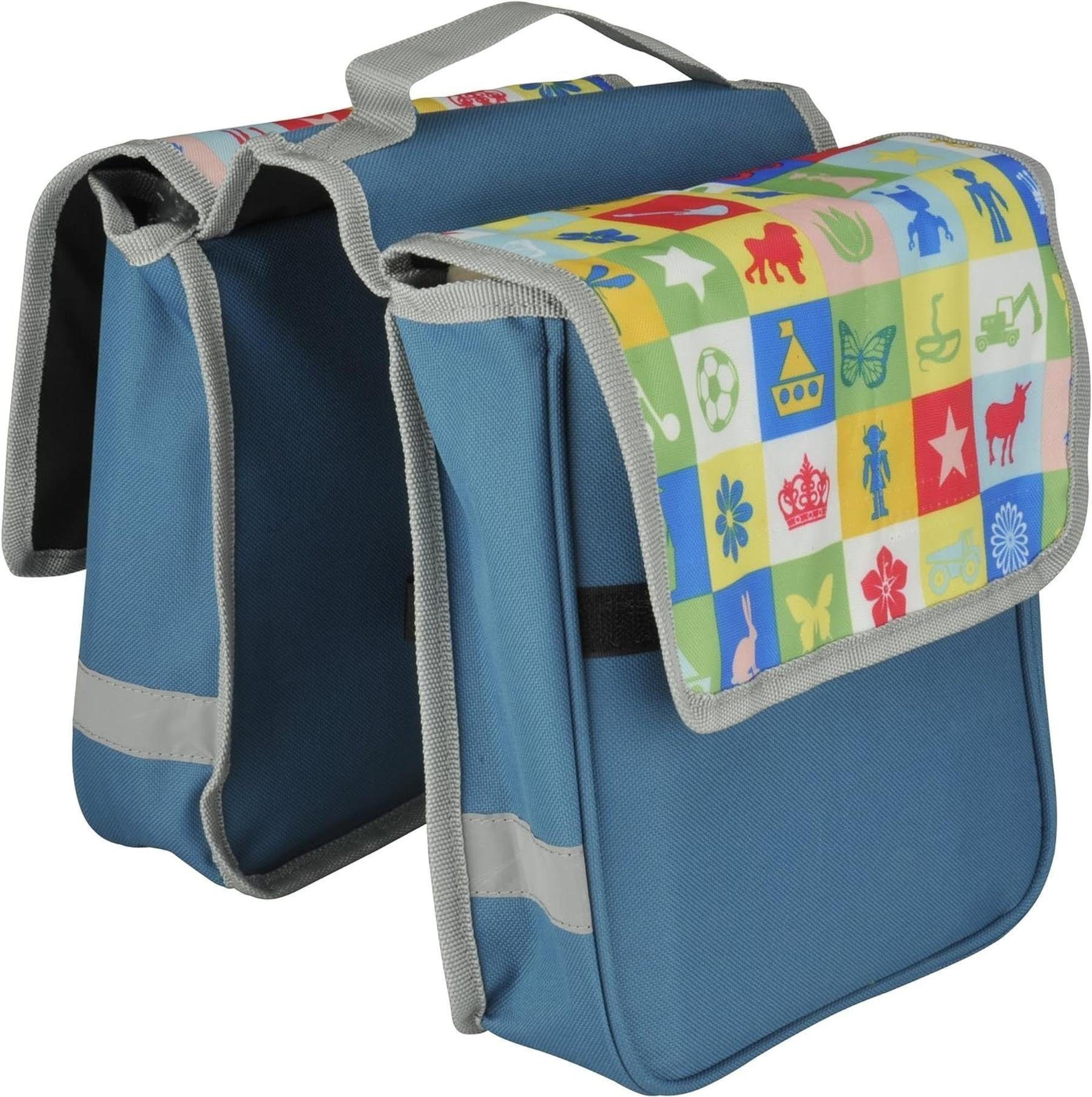 FISCHER Fahrrad Tragetasche Kinder Gepäckträgertasche Kids 6L Kinder Fahrrad Tasche 3ER PACK (3-tlg)