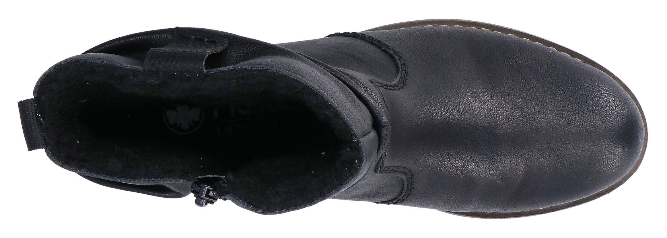Rieker Winterboots, Winterstiefelette, Blockabsatz, Warmfutter, geraffter slouchy Schaft