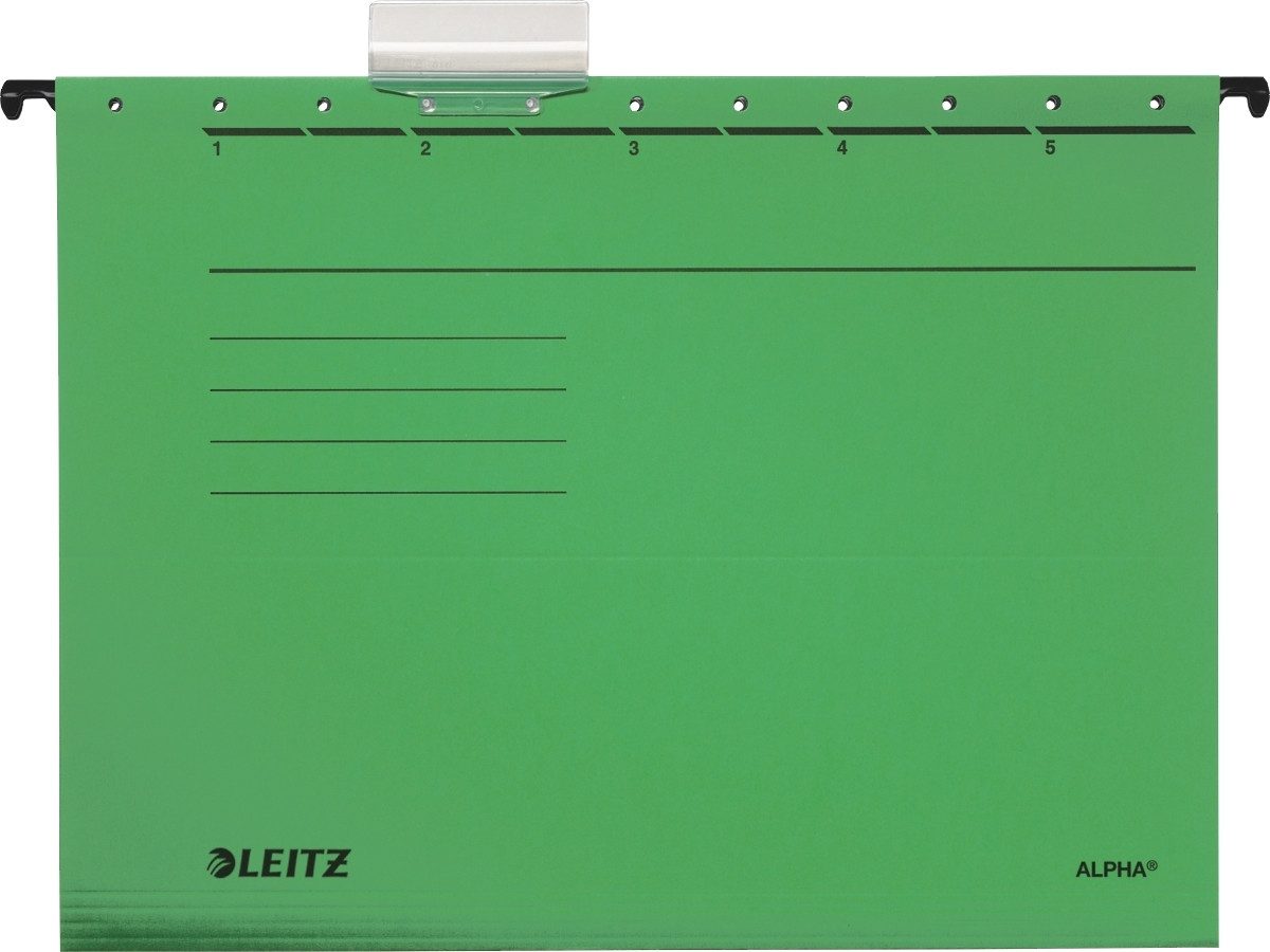 LEITZ Hefter Hängemappe ALPHA A4 oben/seitlich offen grün
