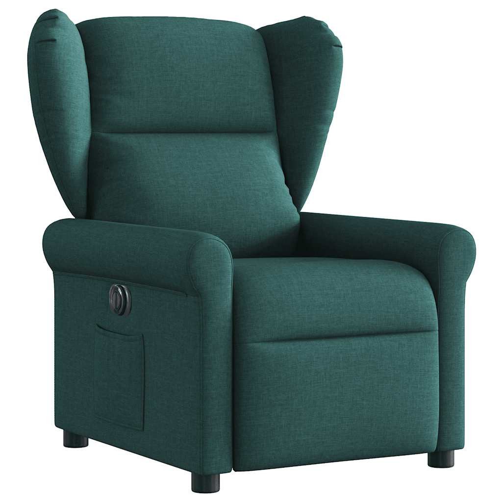 vidaXL Sessel Relaxsessel Elektrisch Dunkelgrün Stoff (1-St)