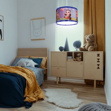 etc-shop LED Pendelleuchte, Leuchtmittel inklusive, Warmweiß, Kinder Decken Pendel Lampe bunt Tier Motive Spiel Zimmer