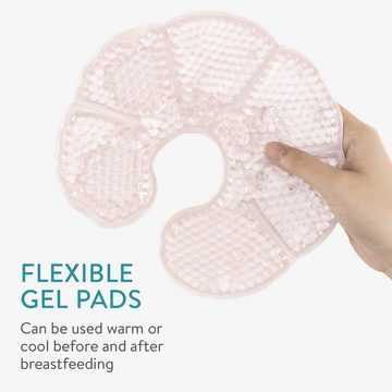 Navaris Kühlakku Thermo Pads Brustkissen 2 Stk., Gel Perlen Kühl- und Wärmekissen, pink