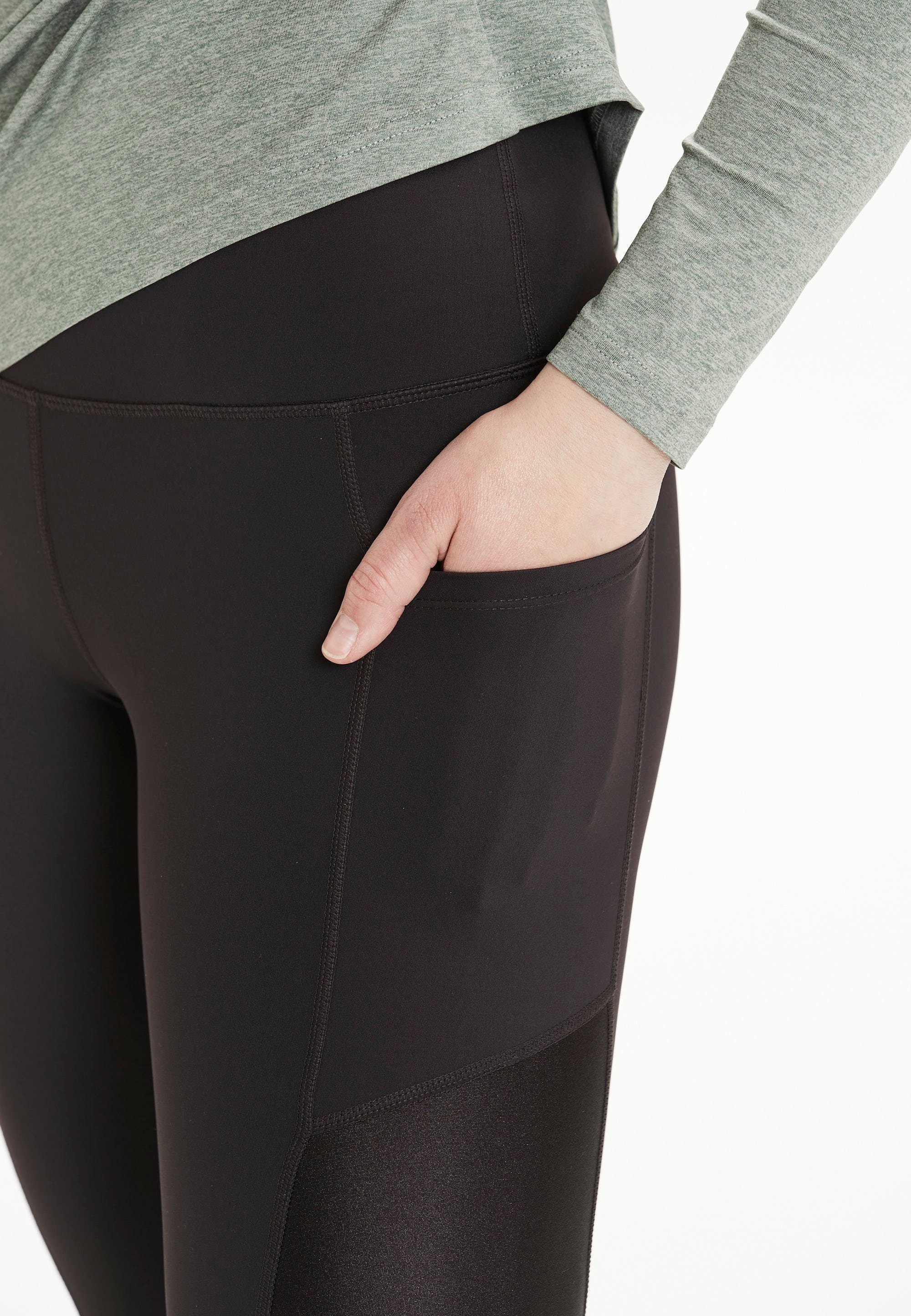 Pockets W Funktionstights Lauf W Fitnessausstattung mit ENDURANCE -und bester dunkelbraun-flieder YURRY Tights