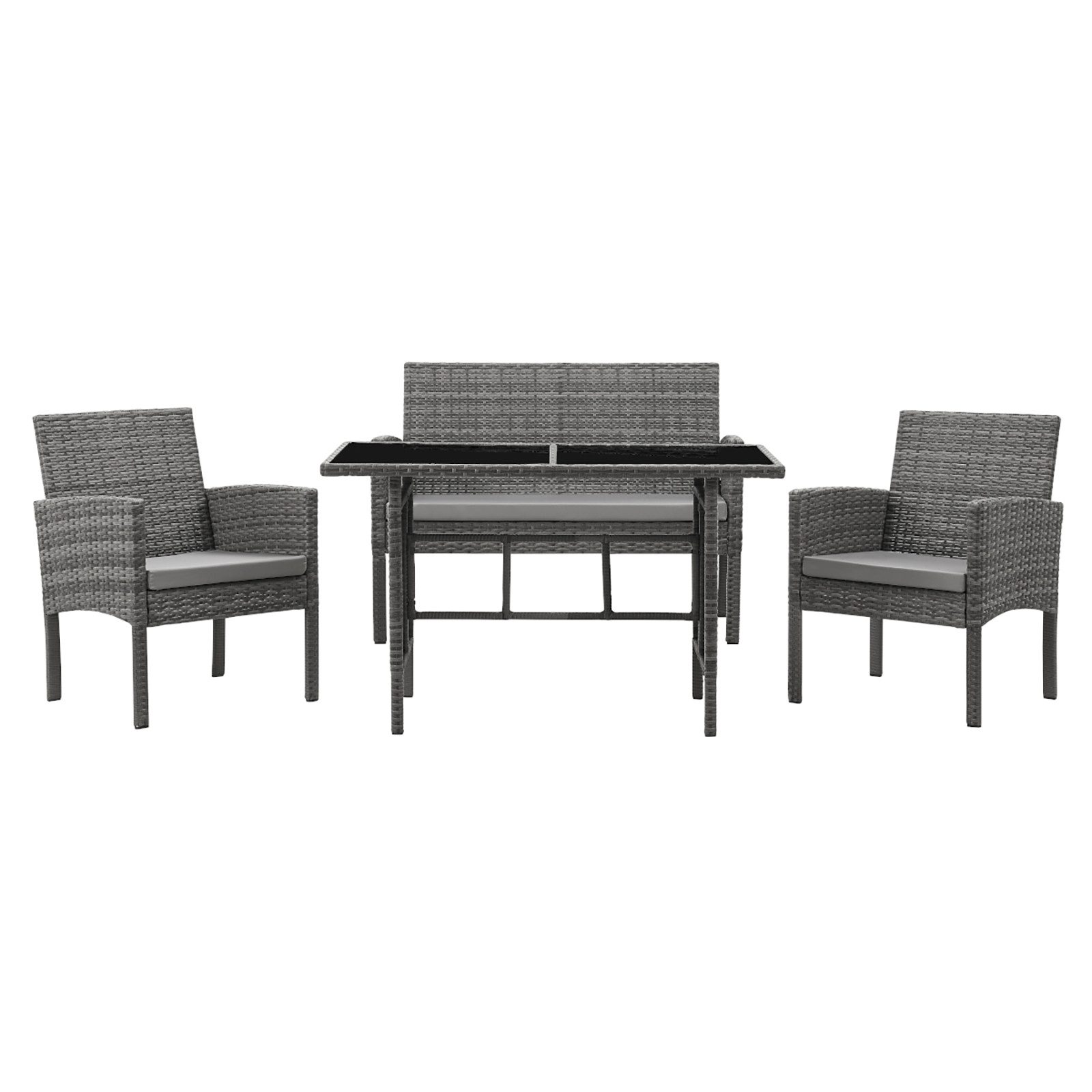 SVITA Gartenlounge-Set BROOKLYN XL, (Set, Essgruppe), Polyrattan, Rattan-Möbel, Garten-Lounge, Outdoor-Sitzmöbel