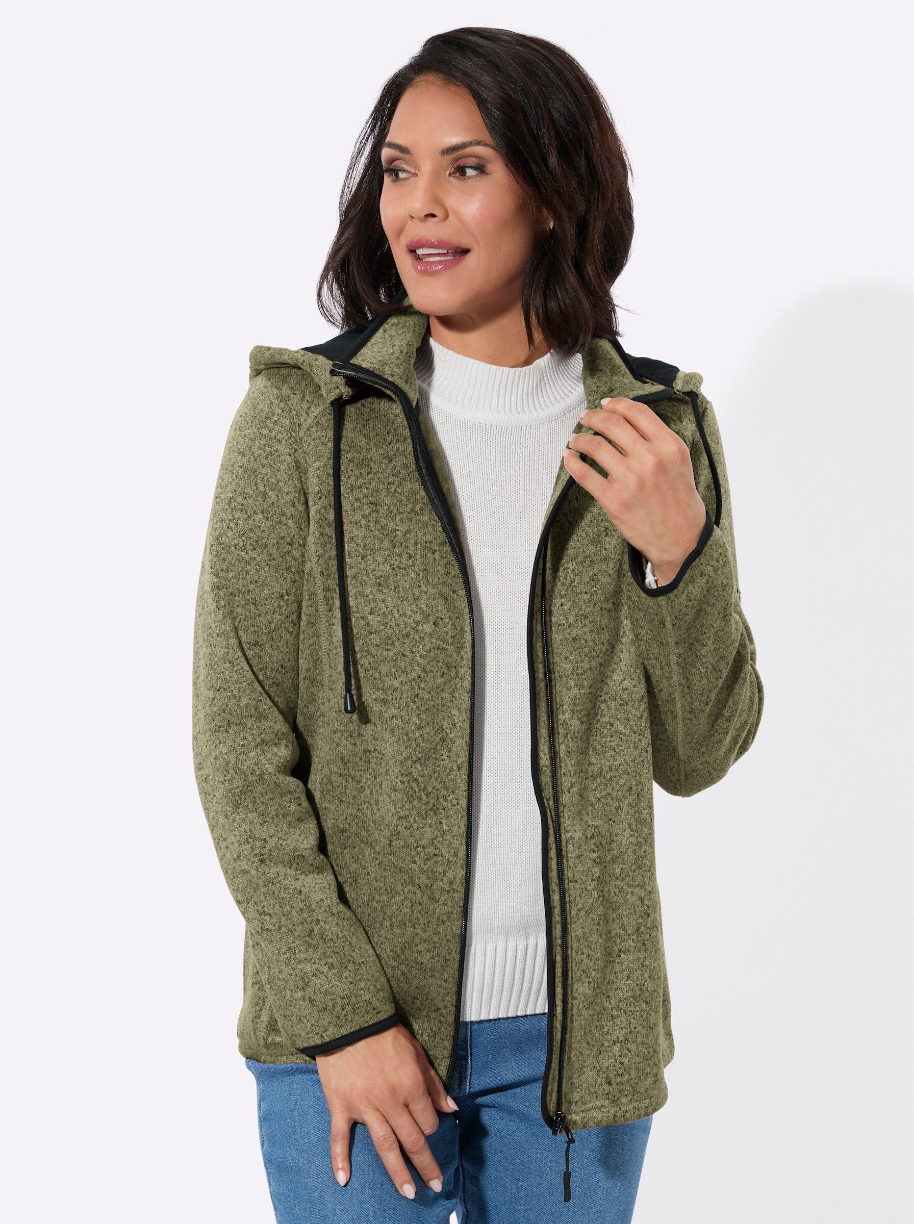 Fleecejacke Fleece-Jacke Langarm